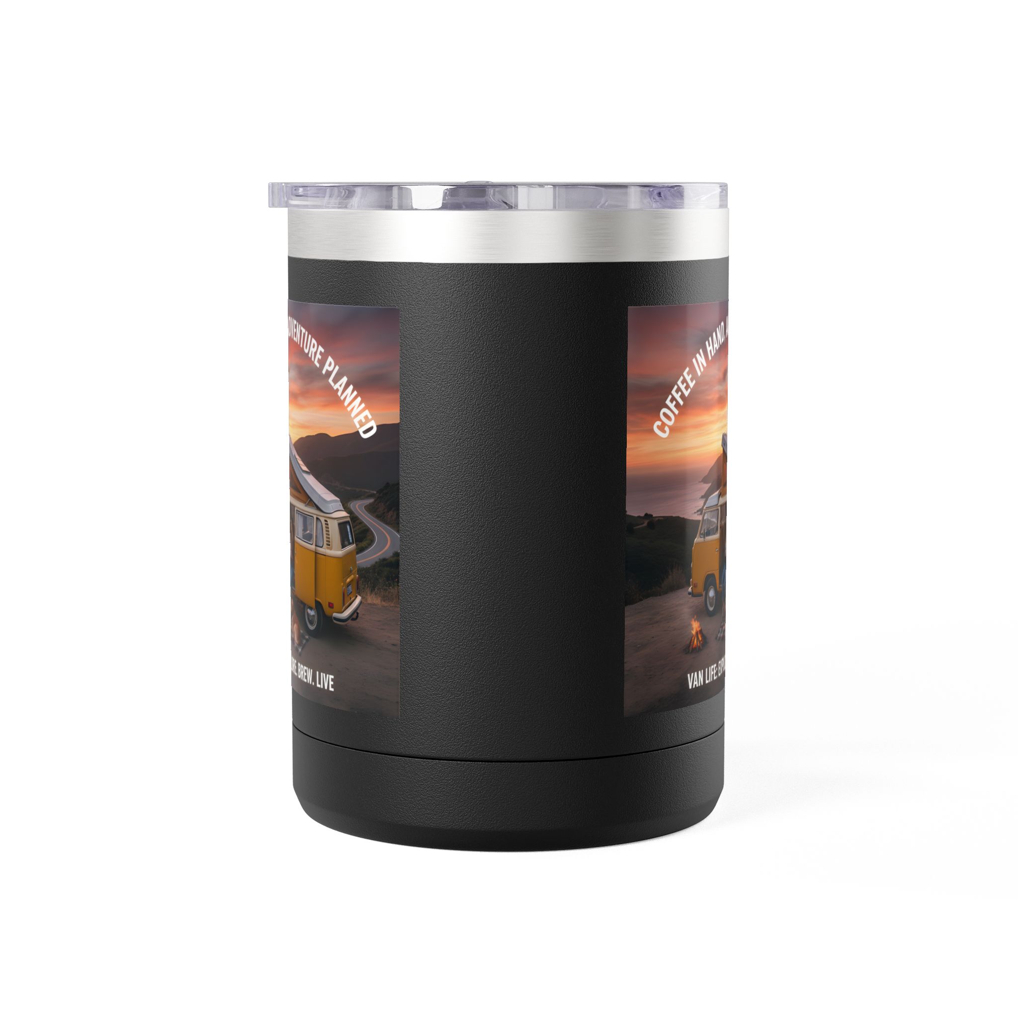 Coffee Mug Tumbler, 15oz — "Coffee in Hand, Adventure Planned"