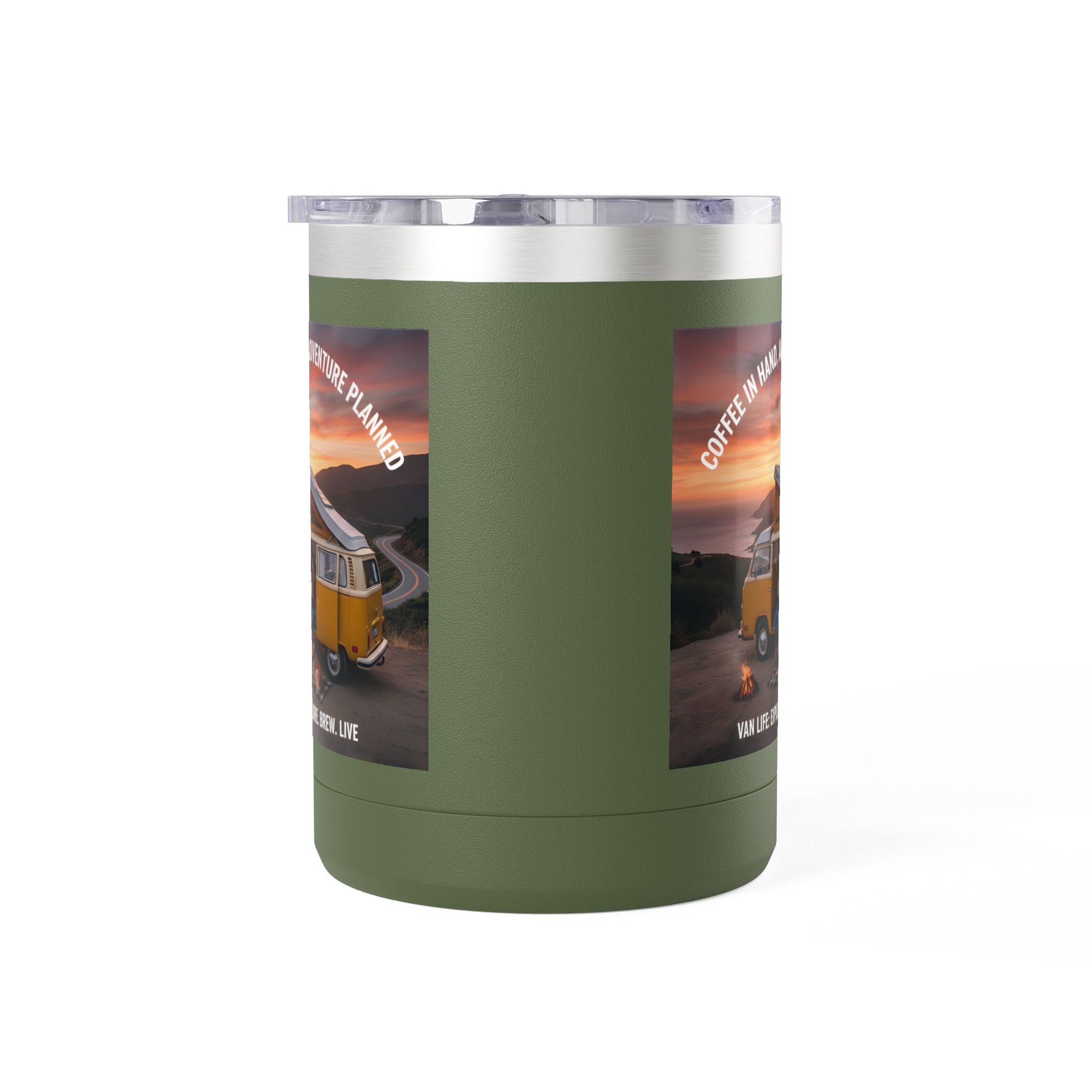 Coffee Mug Tumbler, 15oz — "Coffee in Hand, Adventure Planned"