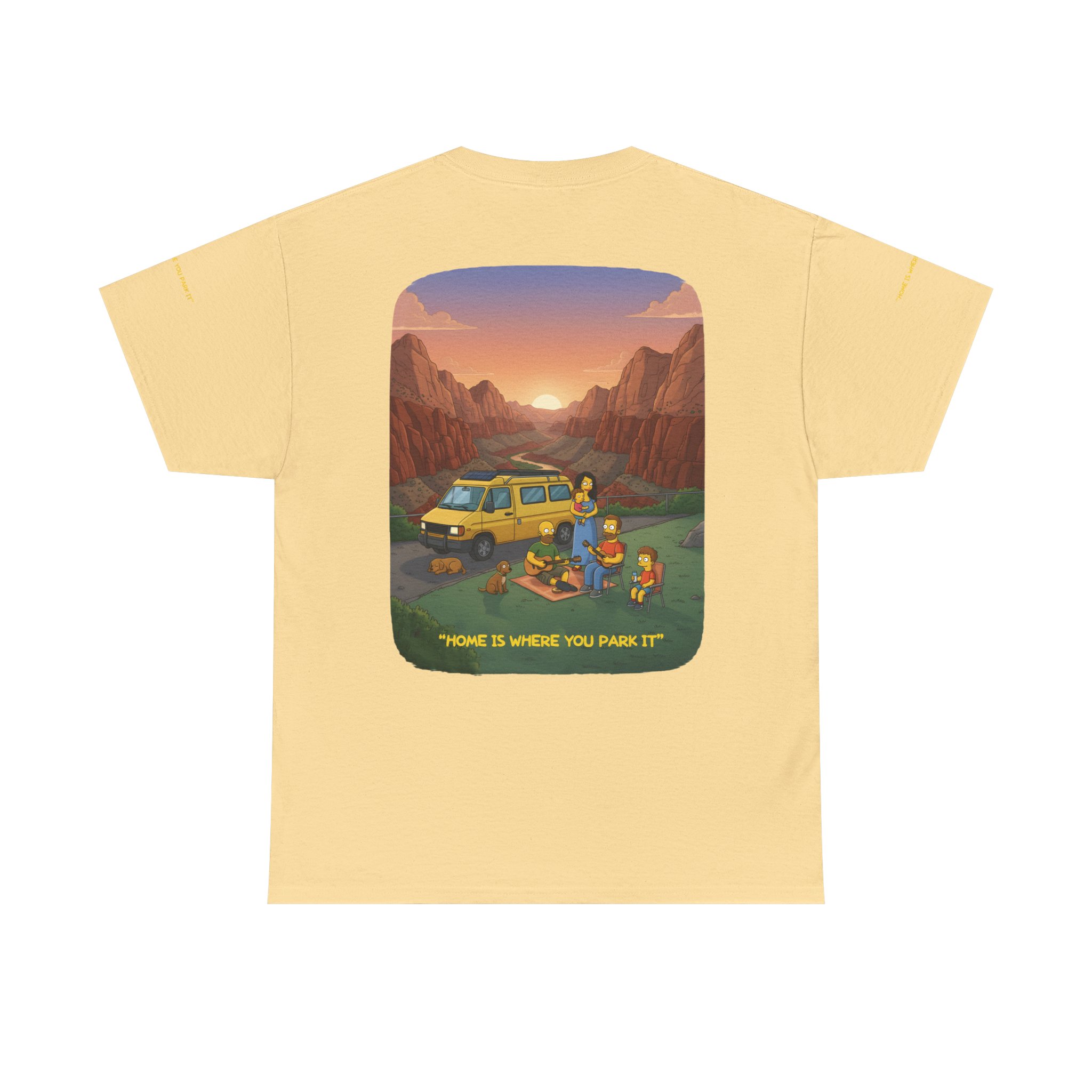 Unisex Heavy Cotton Tee — "Home Is Where You Park It" Design Sitcom-Line