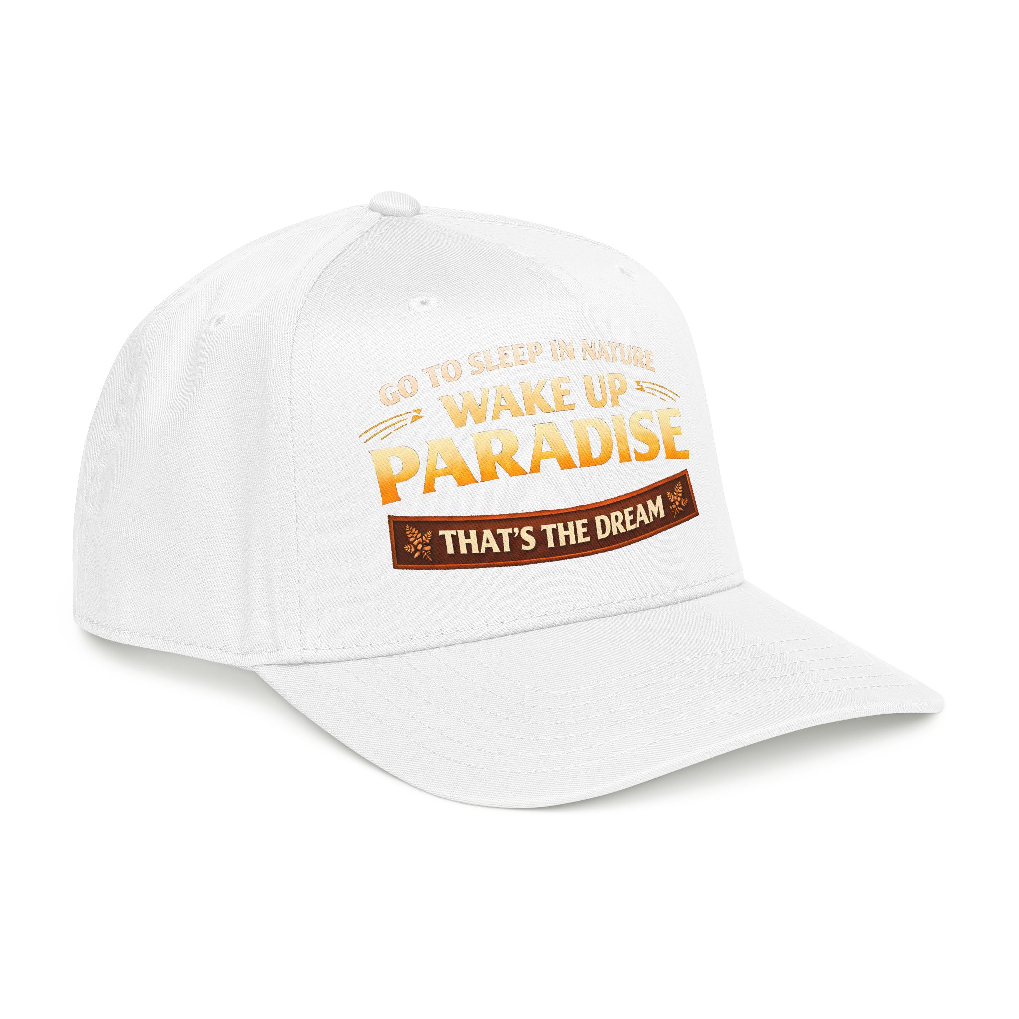 Baseball Cap - "Go sleep Nature-Wake Up Paradise" Design Scenic-Line