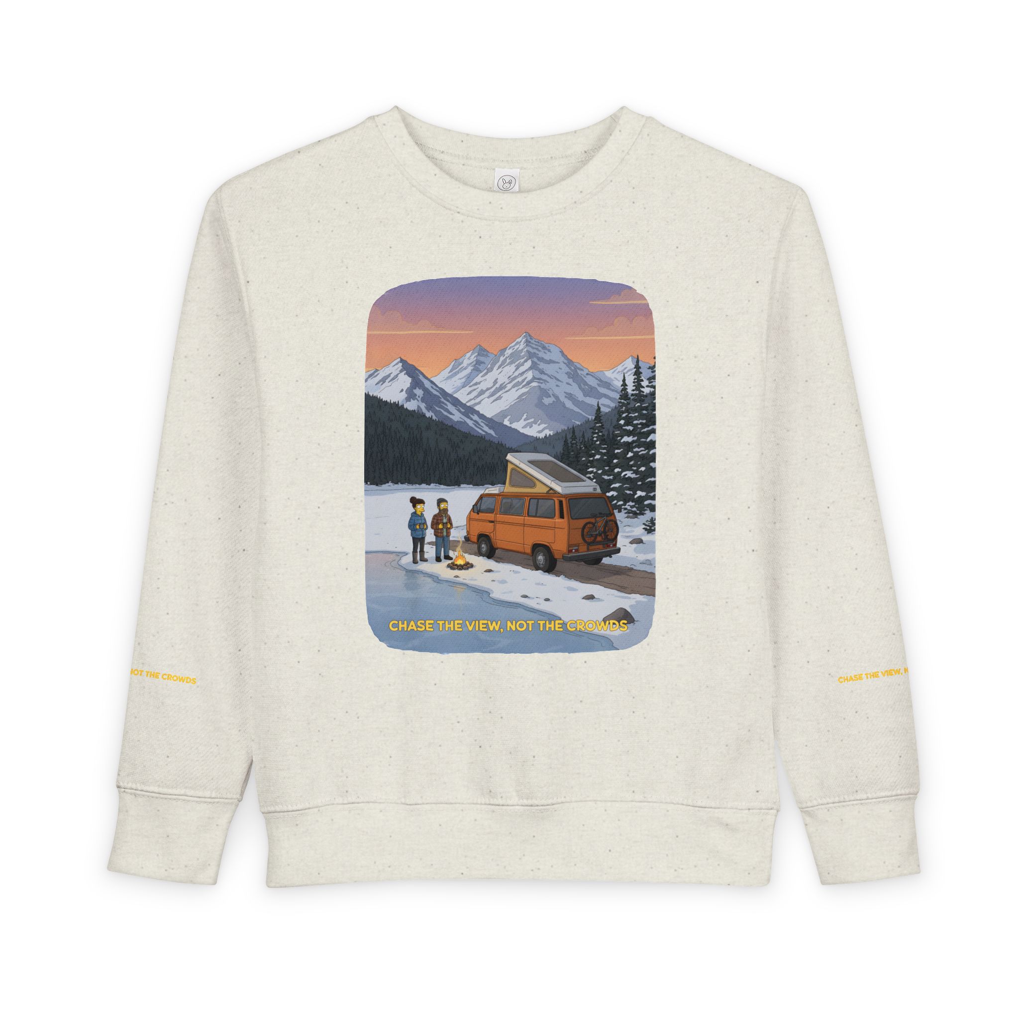 Toddler Sweatshirt - "Chase The Views-Not The Crowds" (Design Sitcom-Line)