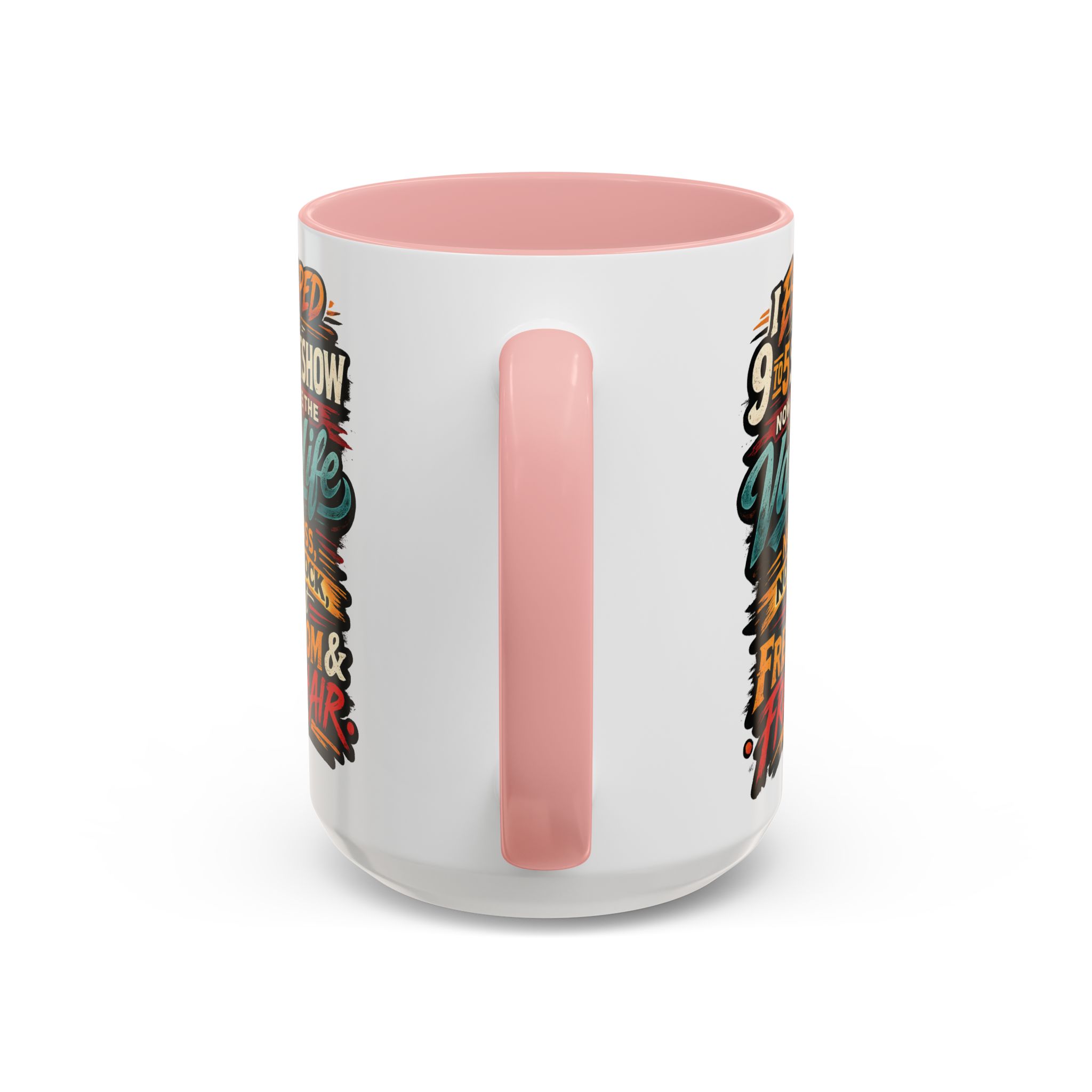 8636842901029385393_2048.jpeg Accent Coffee Mug (11, 15oz) — "I Escaped The 9 To 5" Design F**K-Line