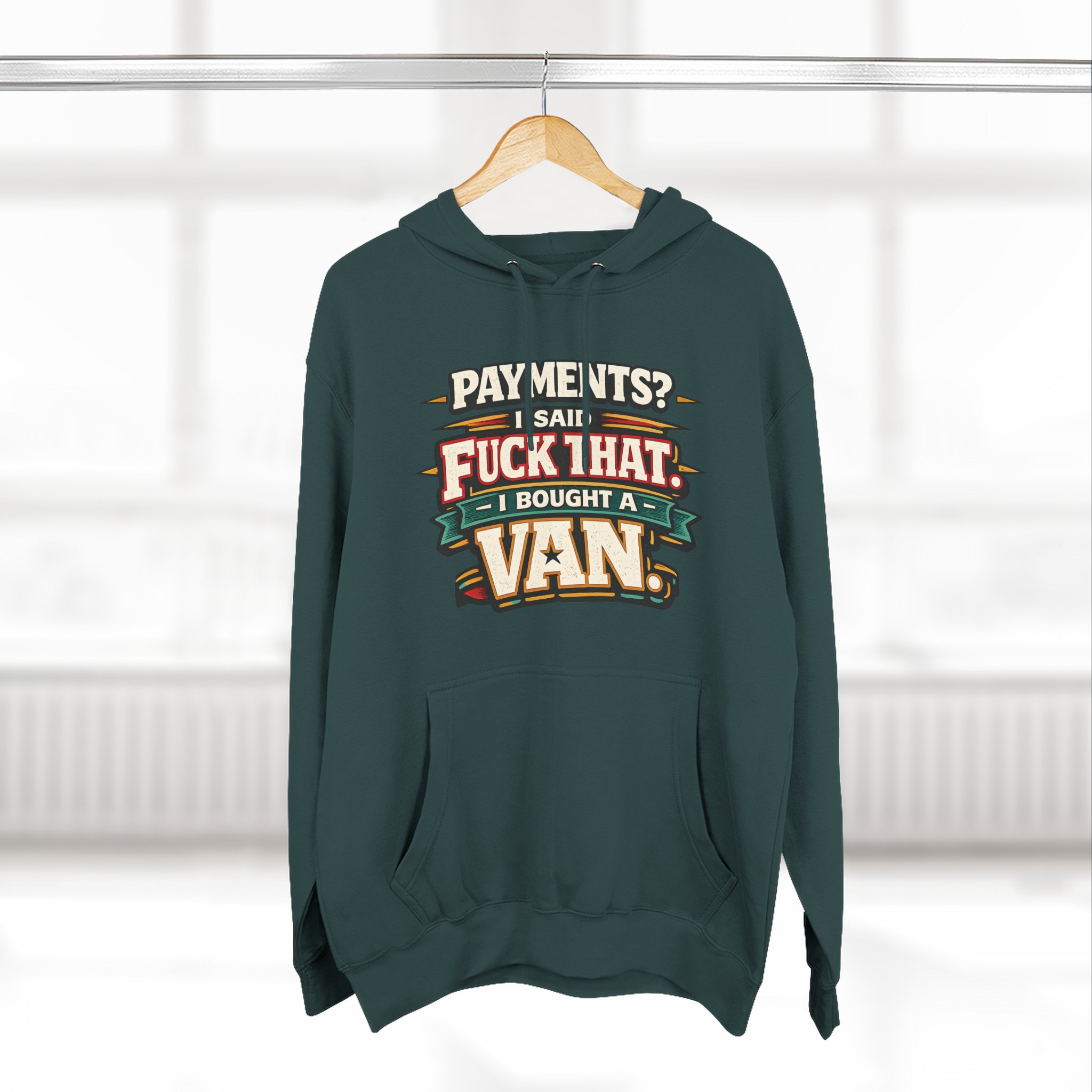 8640854755102225058_2048.jpeg Three-Panel Fleece Hoodie - "Payments?I Said" Design F**K-Line