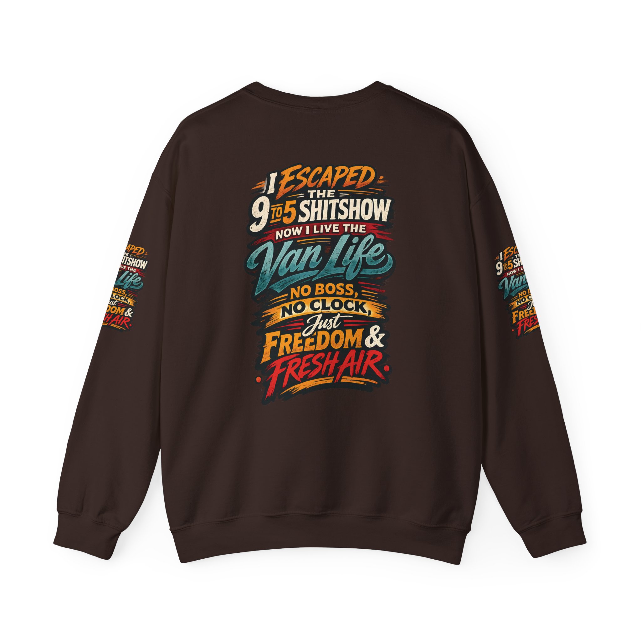 8648394736928573637_2048.jpeg Unisex Heavy Blend™ Crewneck Sweatshirt — "I Escaped The 9 To 5" Design F**K-Line