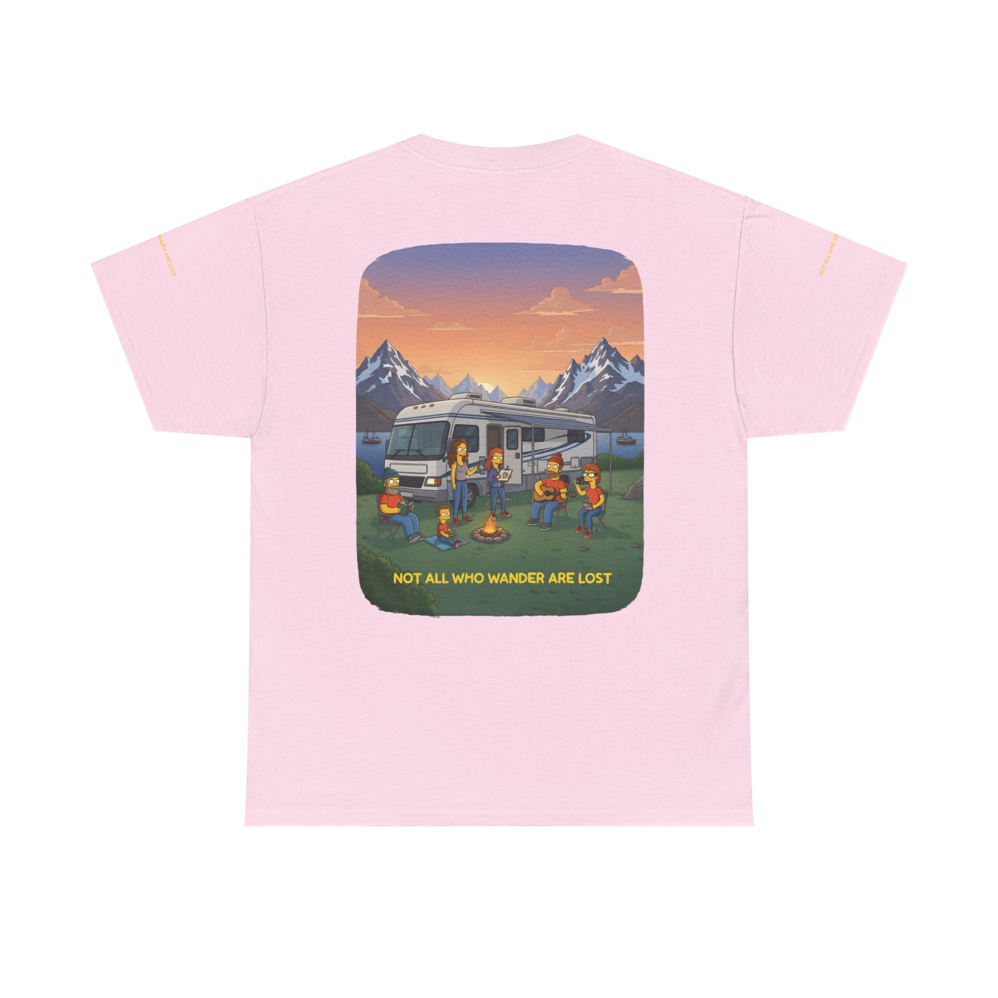 Unisex Heavy Cotton Tee — "Not All Who Wander Are Lost" Design Sitcom-Line