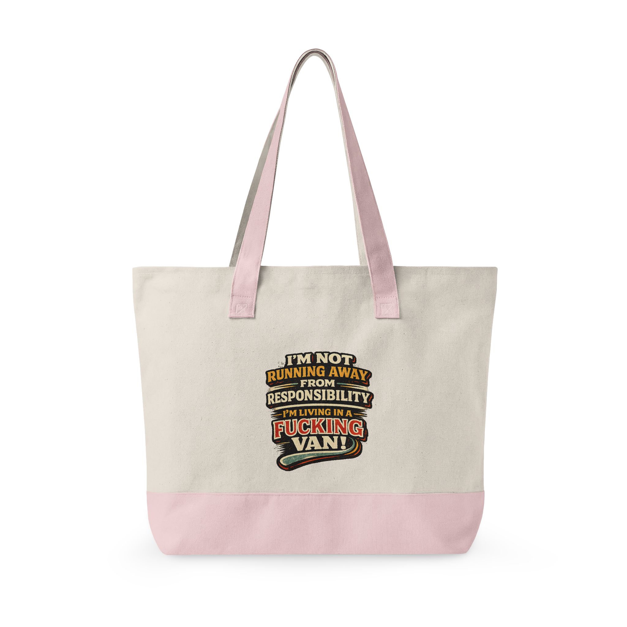 866997476551219357_2048.jpeg Zippered Canvas Tote — "Im Not Running Away" (Design F**K-Line)