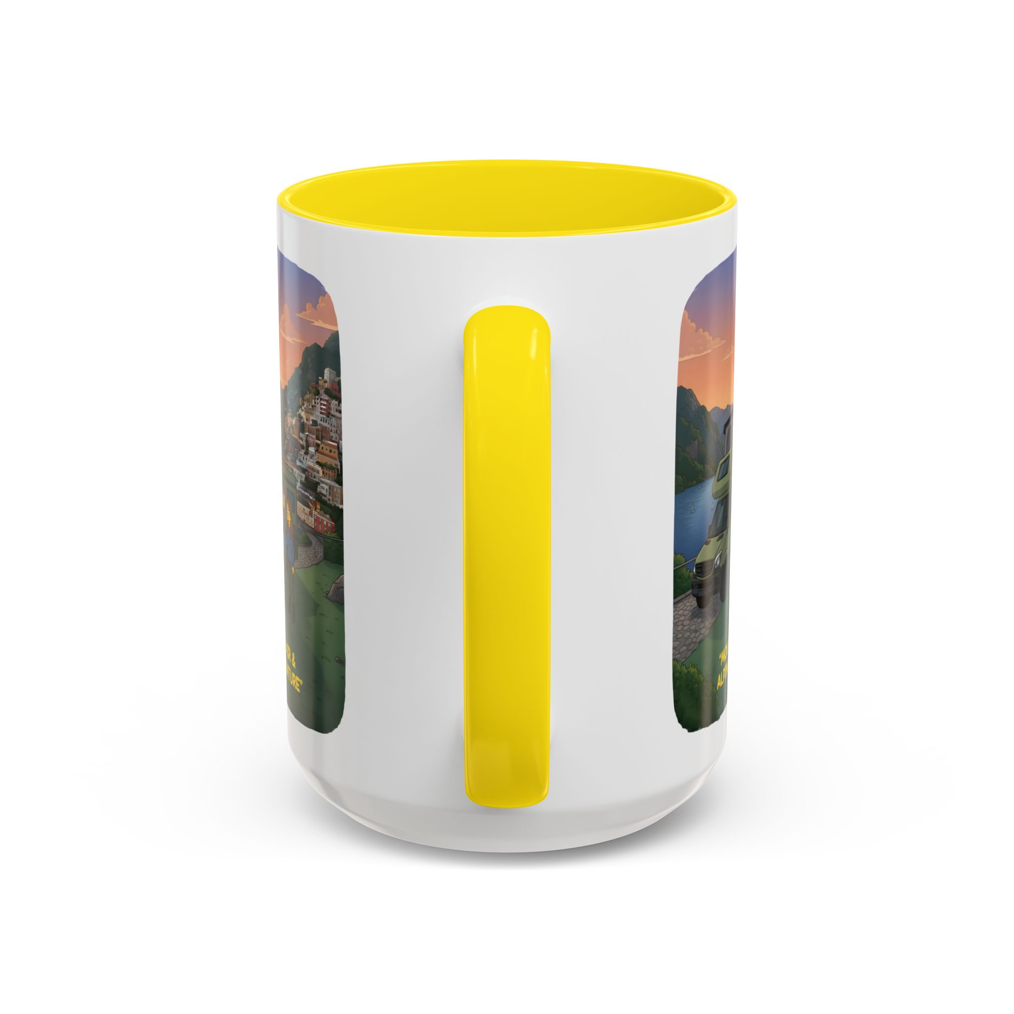 Accent Coffee Mug (11, 15oz) — "Mountain Air And Alpine Adventure"" Design Sitcom-Line