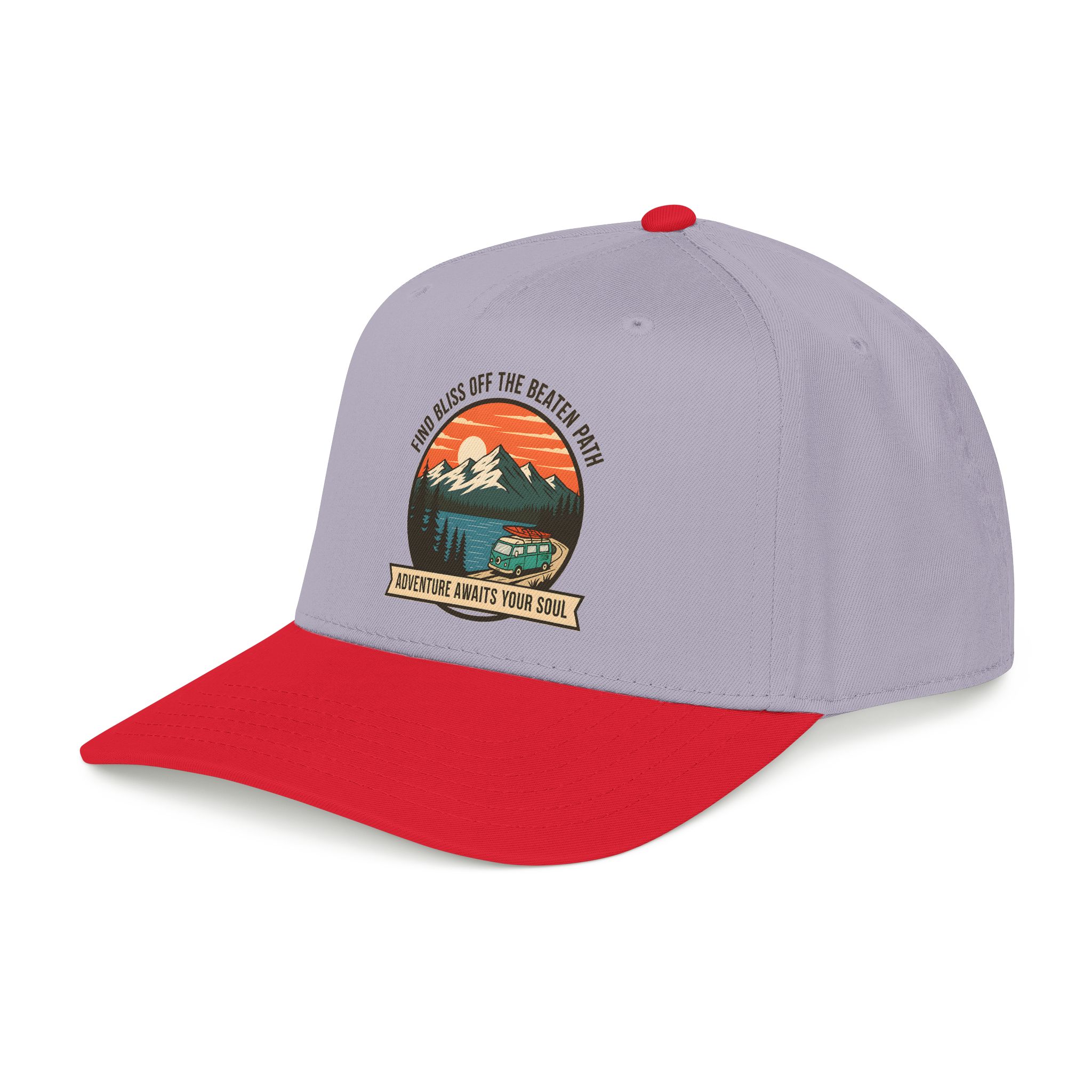 8674207677071933276_2048.jpeg Baseball Cap — "Find Bliss of the beaten patch-Adventure Awaits Your Soul" Vintage Mountain Camp Camper Design