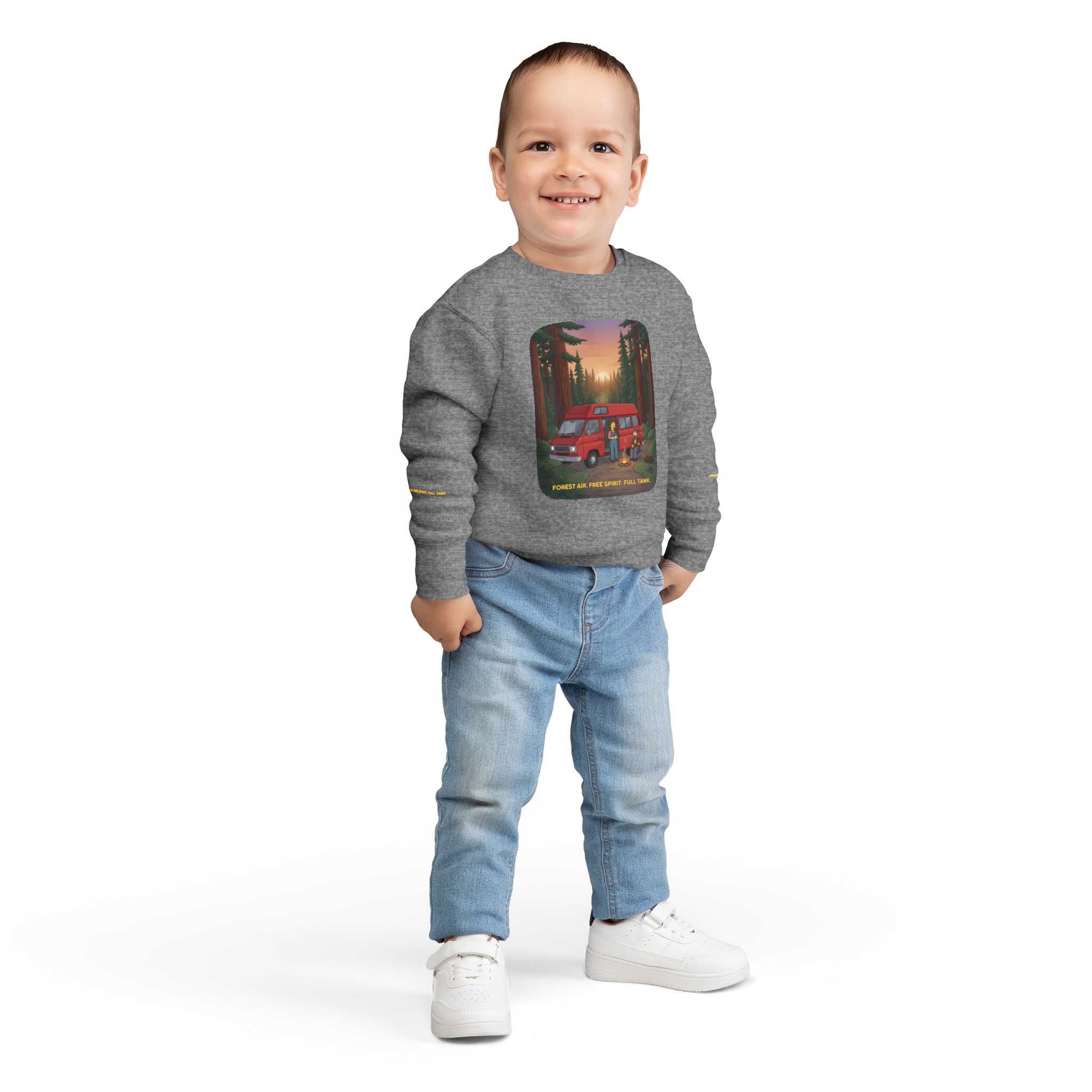 8674761717526226723_2048-1.jpeg Toddler Sweatshirt - "Forest Air Free Spirit Full Tank" (Design Sitcom-Line)
