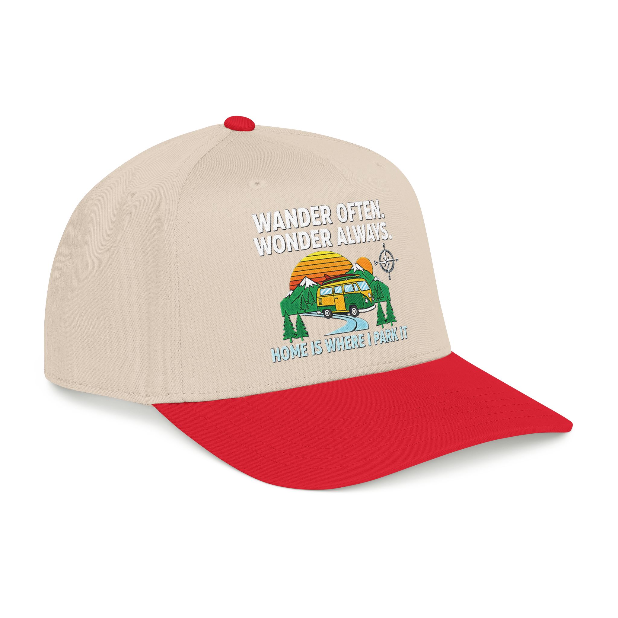 Baseball Cap — "Fueled by Exploration" Adventure Is My Compass Camper Hat