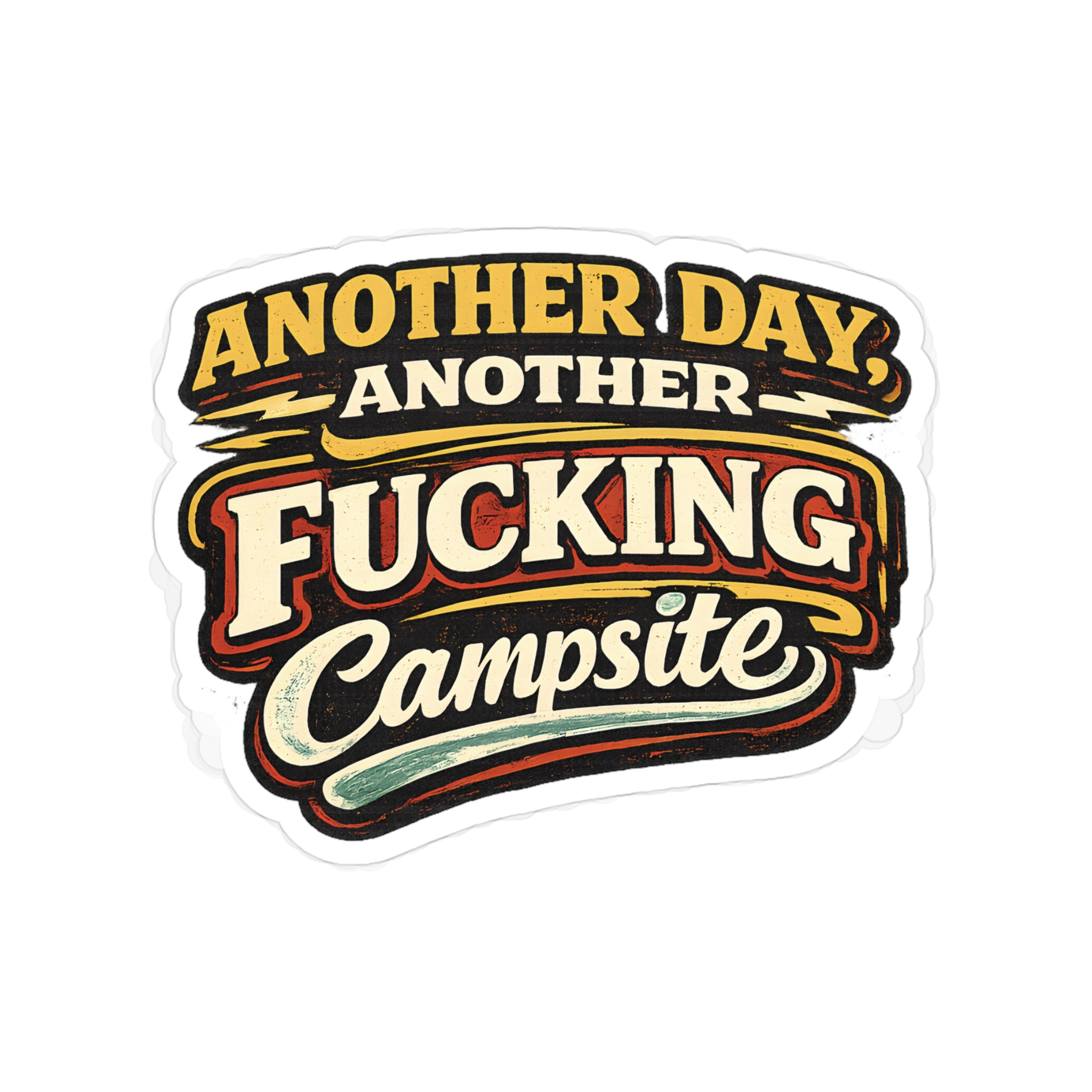 Transparent Outdoor Stickers – "Another Day" Design F**K-Line