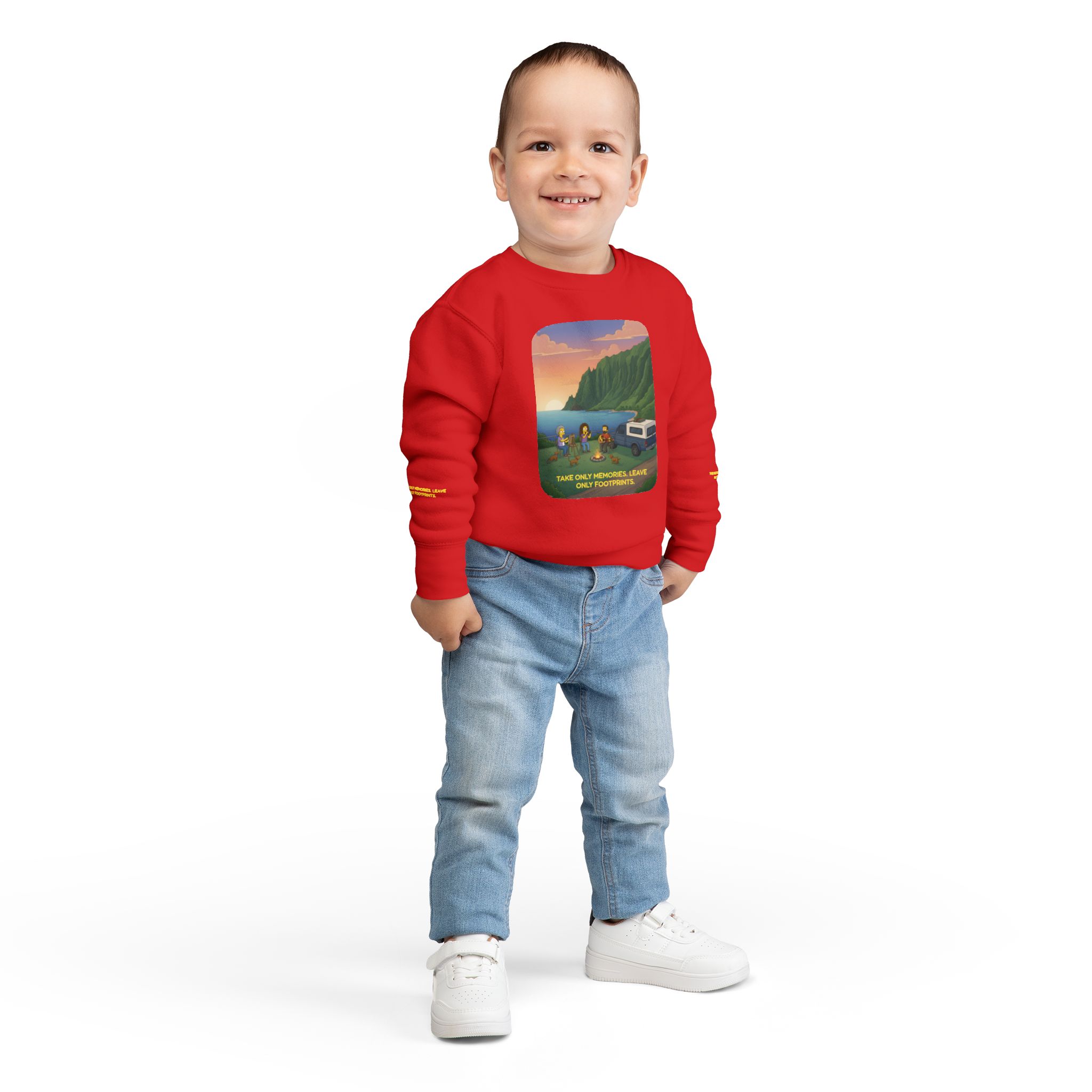 Toddler Sweatshirt - "Take Only Memories-Leave Only Footprints" (Design Sitcom-Line)