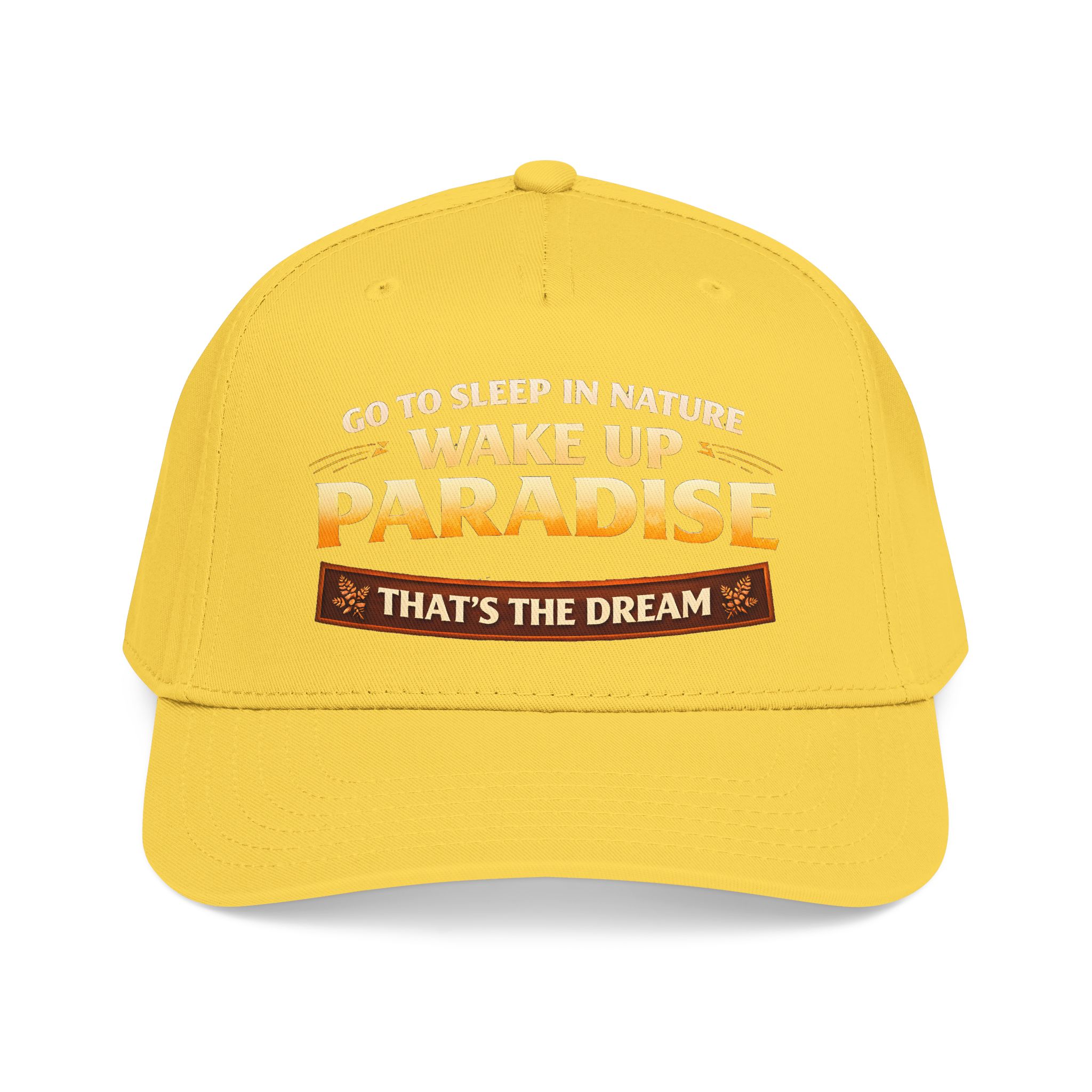 Baseball Cap - "Go sleep Nature-Wake Up Paradise" Design Scenic-Line