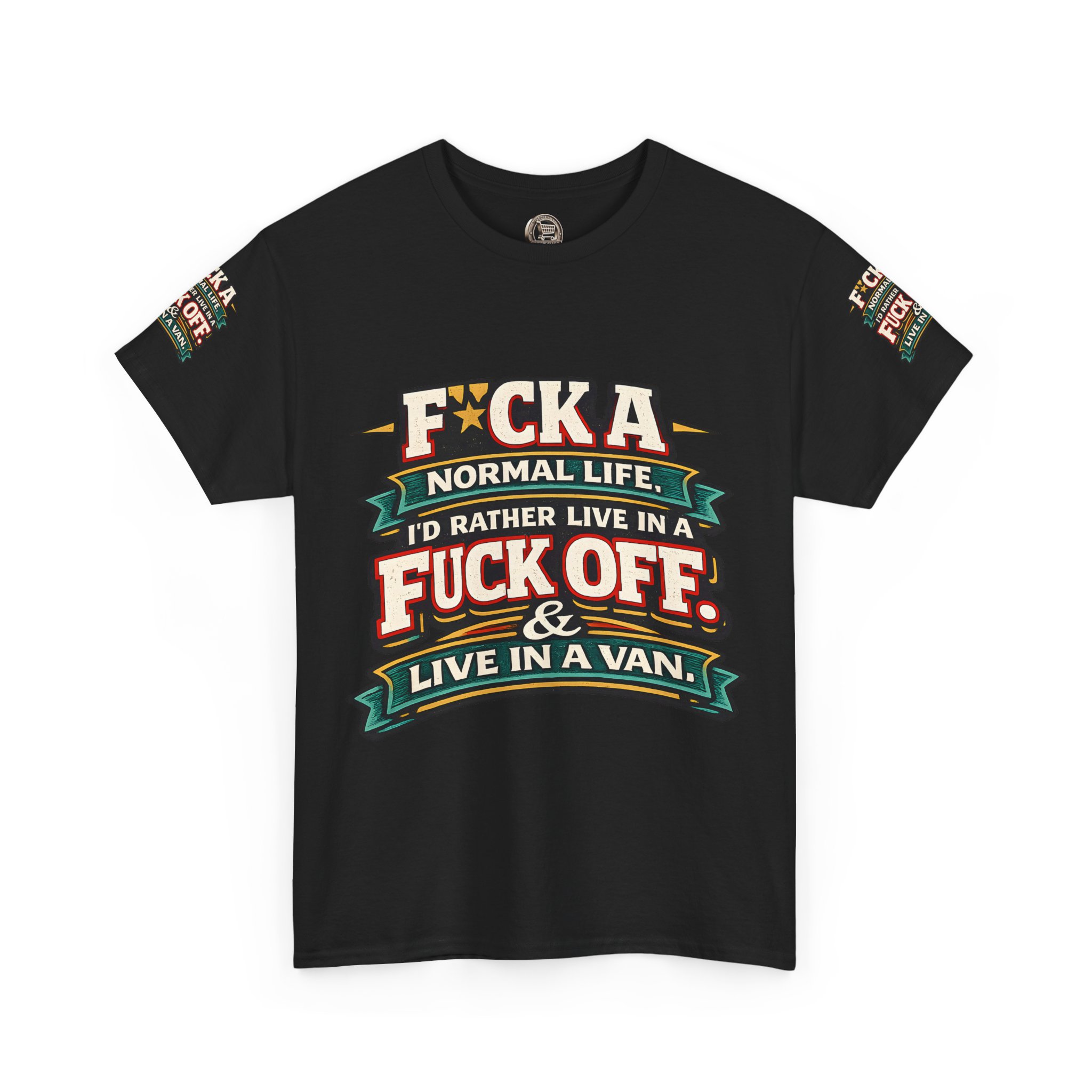 Unisex Heavy Cotton Tee — "Fuck A Normal Life" Design F**K-Line