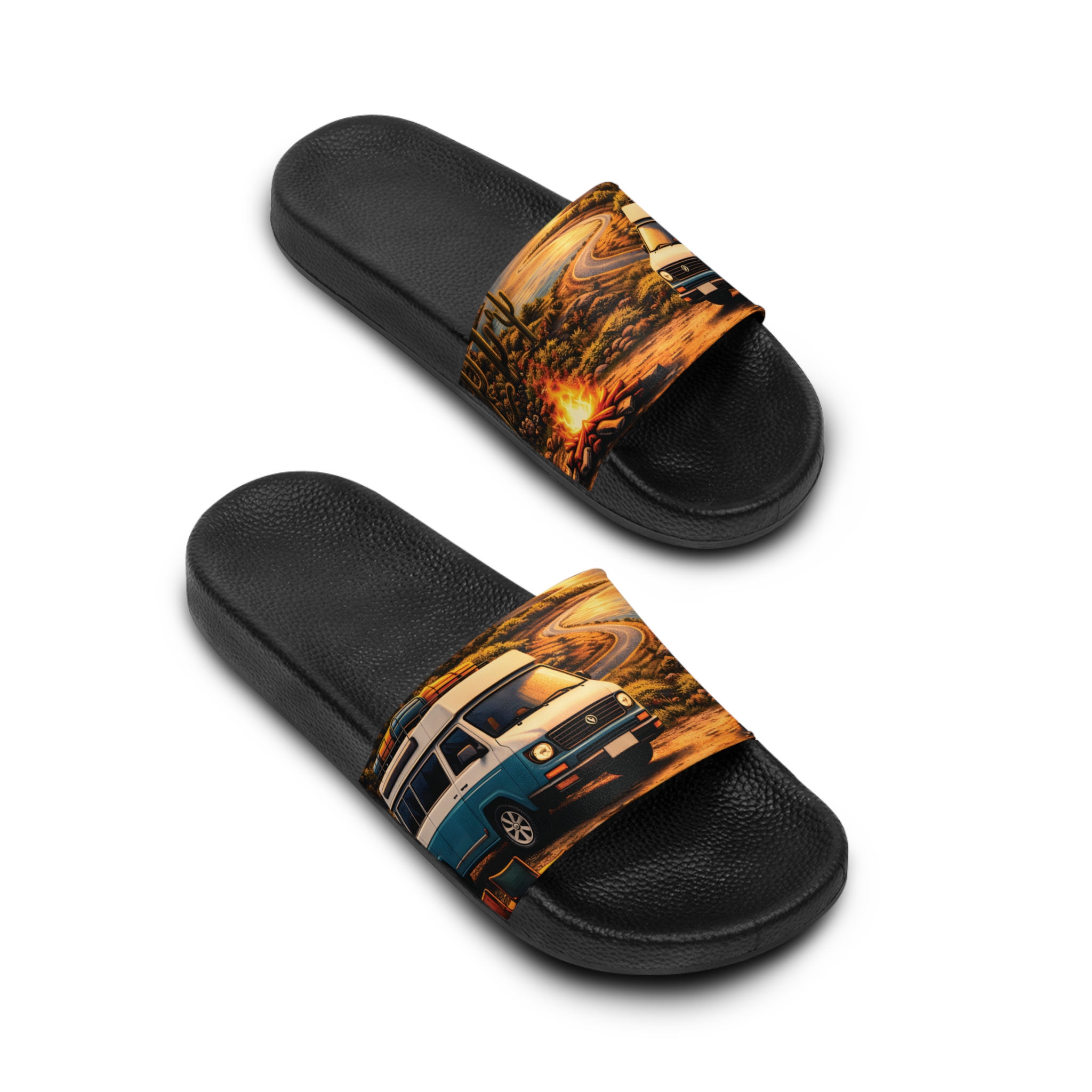 Men's Slide Sandals — Blue Camper Vibes for Men (Scenic-Line)