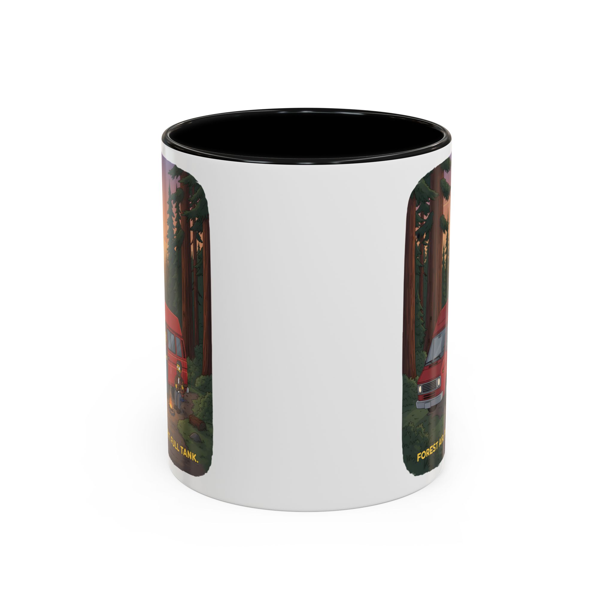 Accent Coffee Mug (11, 15oz) — "Forest Air Free Spirit Full Tank" Design Sitcom-Line