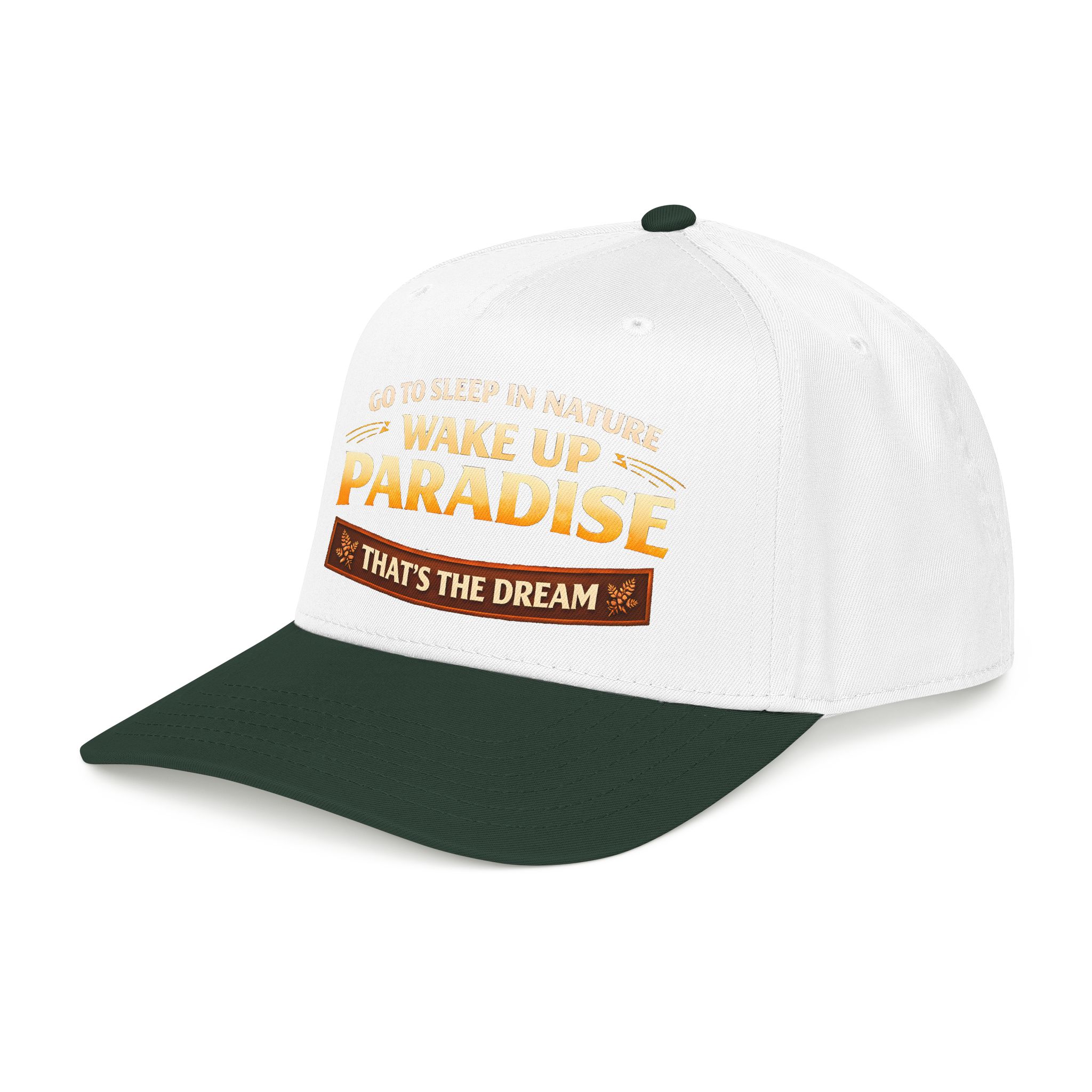 Baseball Cap - "Go sleep Nature-Wake Up Paradise" Design Scenic-Line
