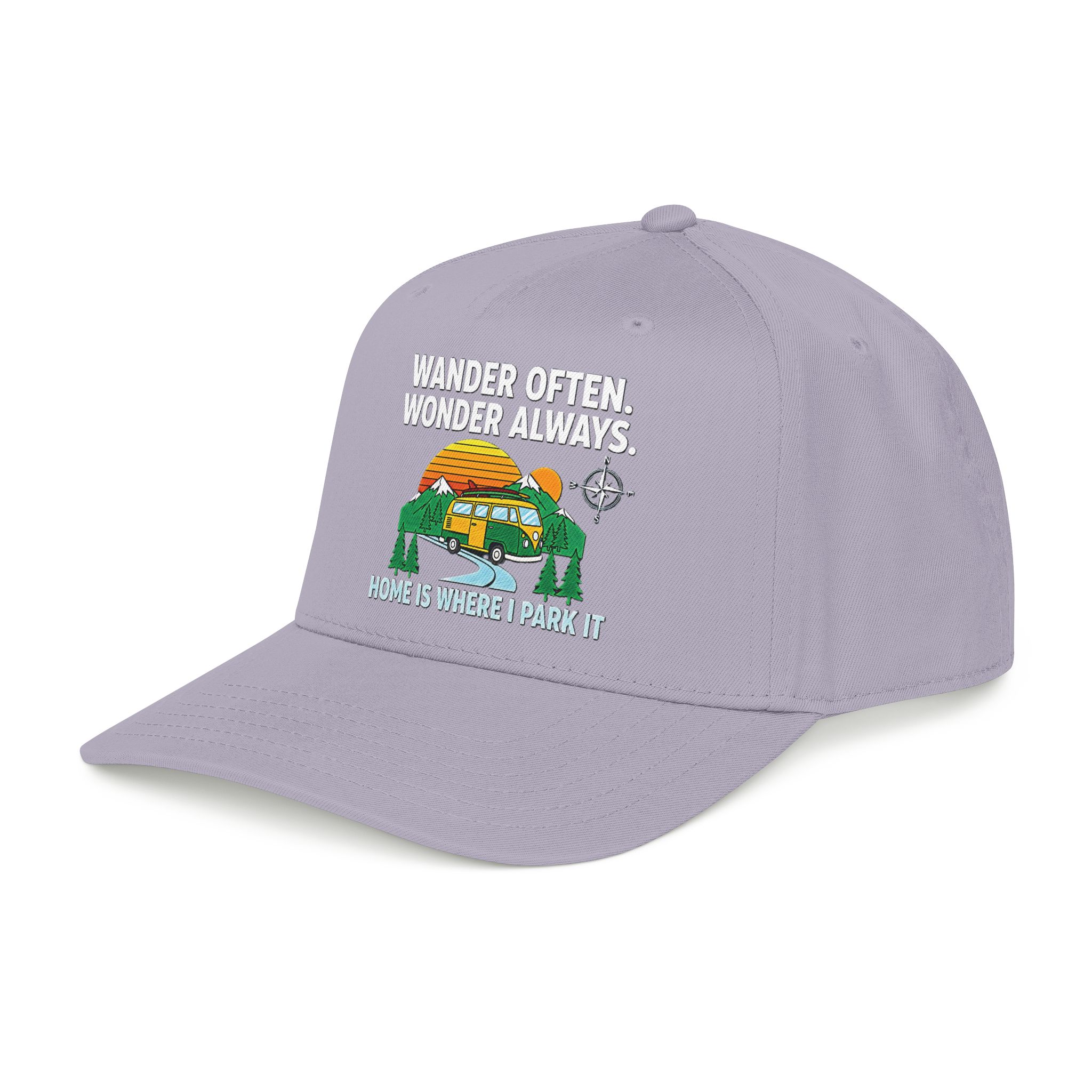 Baseball Cap — "Fueled by Exploration" Adventure Is My Compass Camper Hat