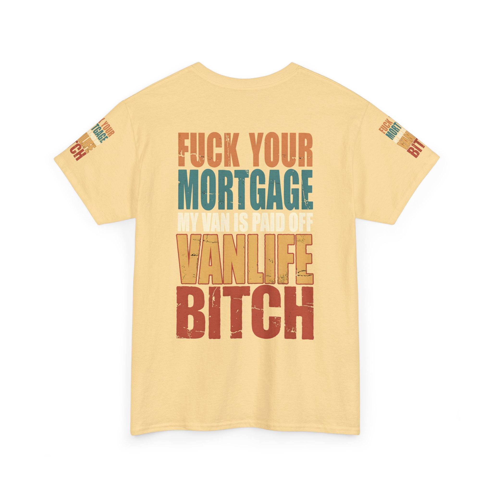 Unisex Heavy Cotton Tee — "Fuck Your Mortgage" Design F**K-Line