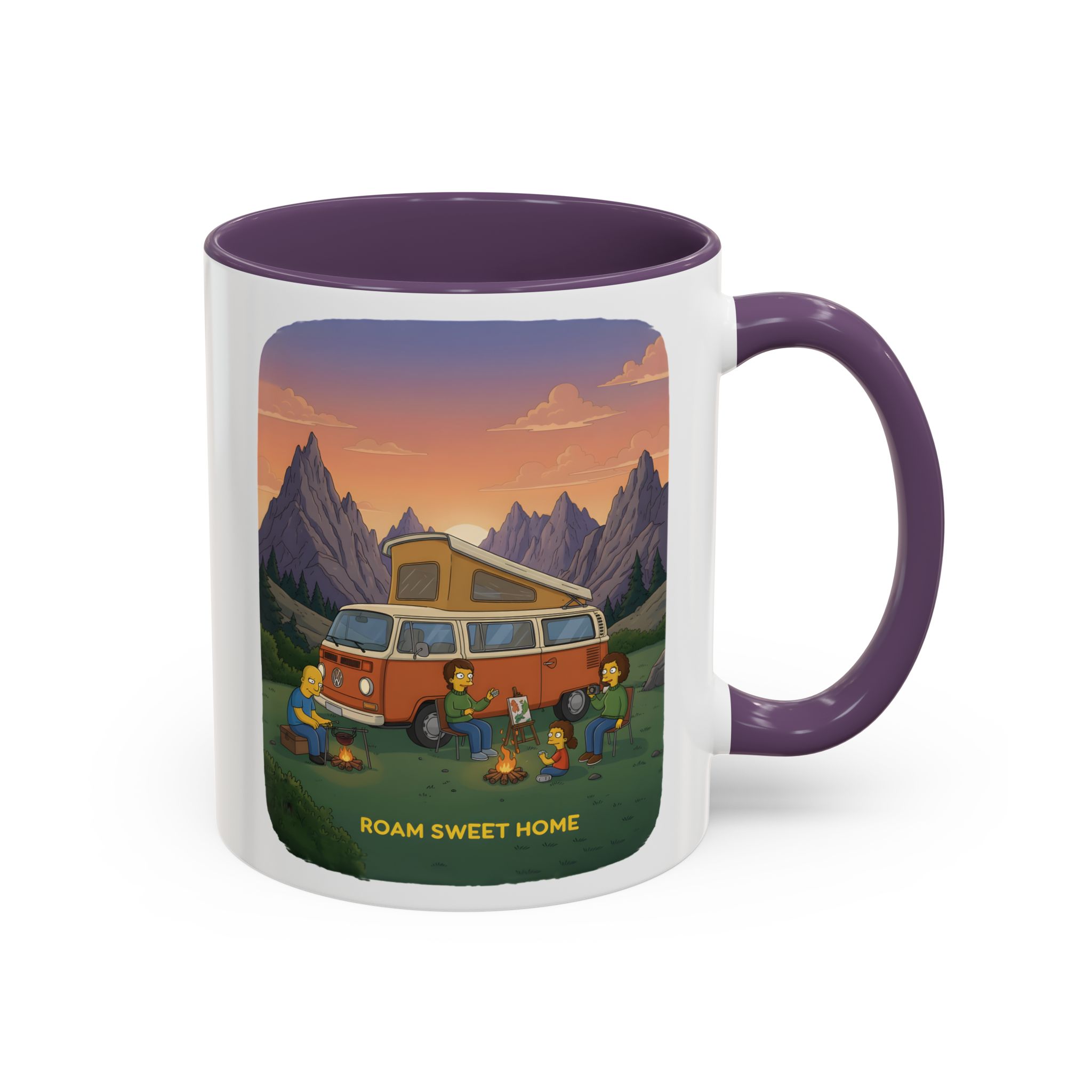 Accent Coffee Mug (11, 15oz) — "Roam Sweet Home" Design Sitcom-Line