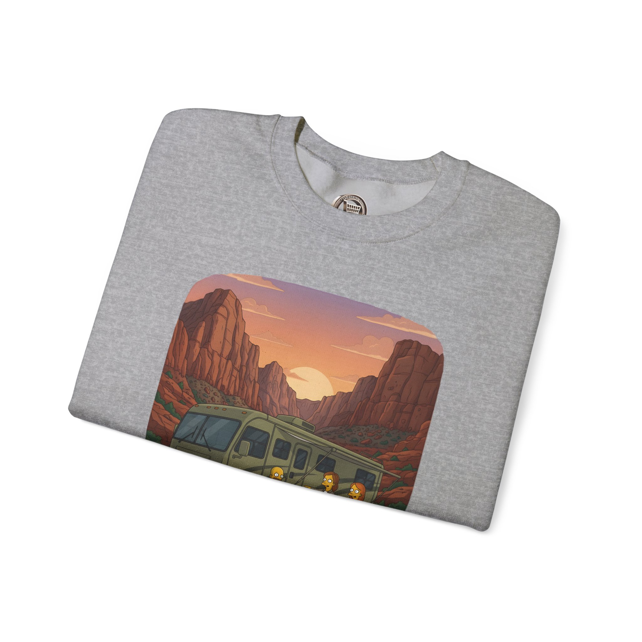 Unisex Heavy Blend™ Crewneck Sweatshirt — "Adventure Is Calling-I Must Go" Design Sitcom-Line