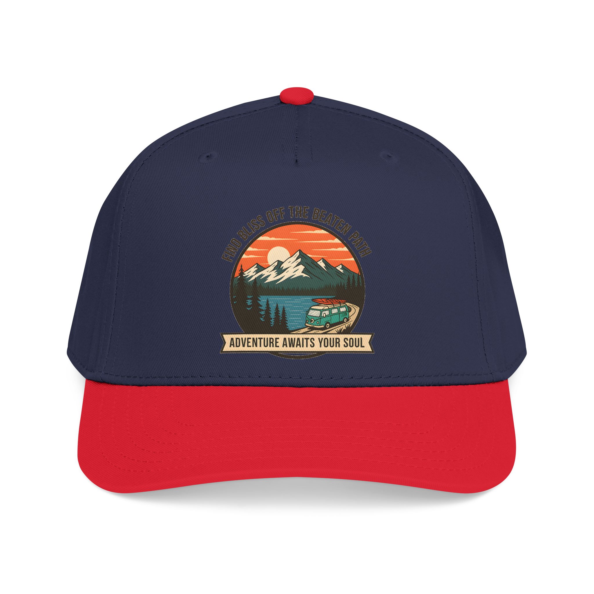 8740510098486014272_2048.jpeg Baseball Cap — "Find Bliss of the beaten patch-Adventure Awaits Your Soul" Vintage Mountain Camp Camper Design
