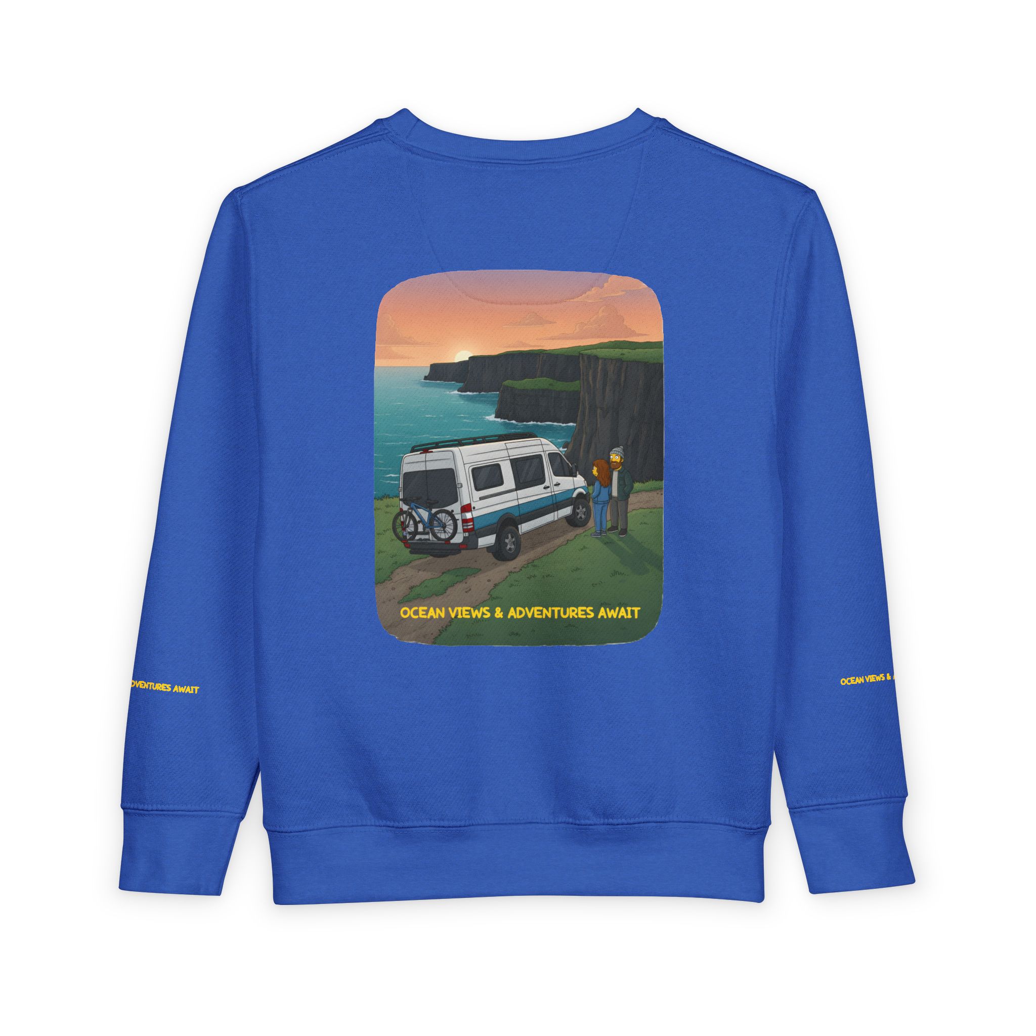 Toddler Sweatshirt - "Ocean Views-Adventures Awaits" (Design Sitcom-Line)