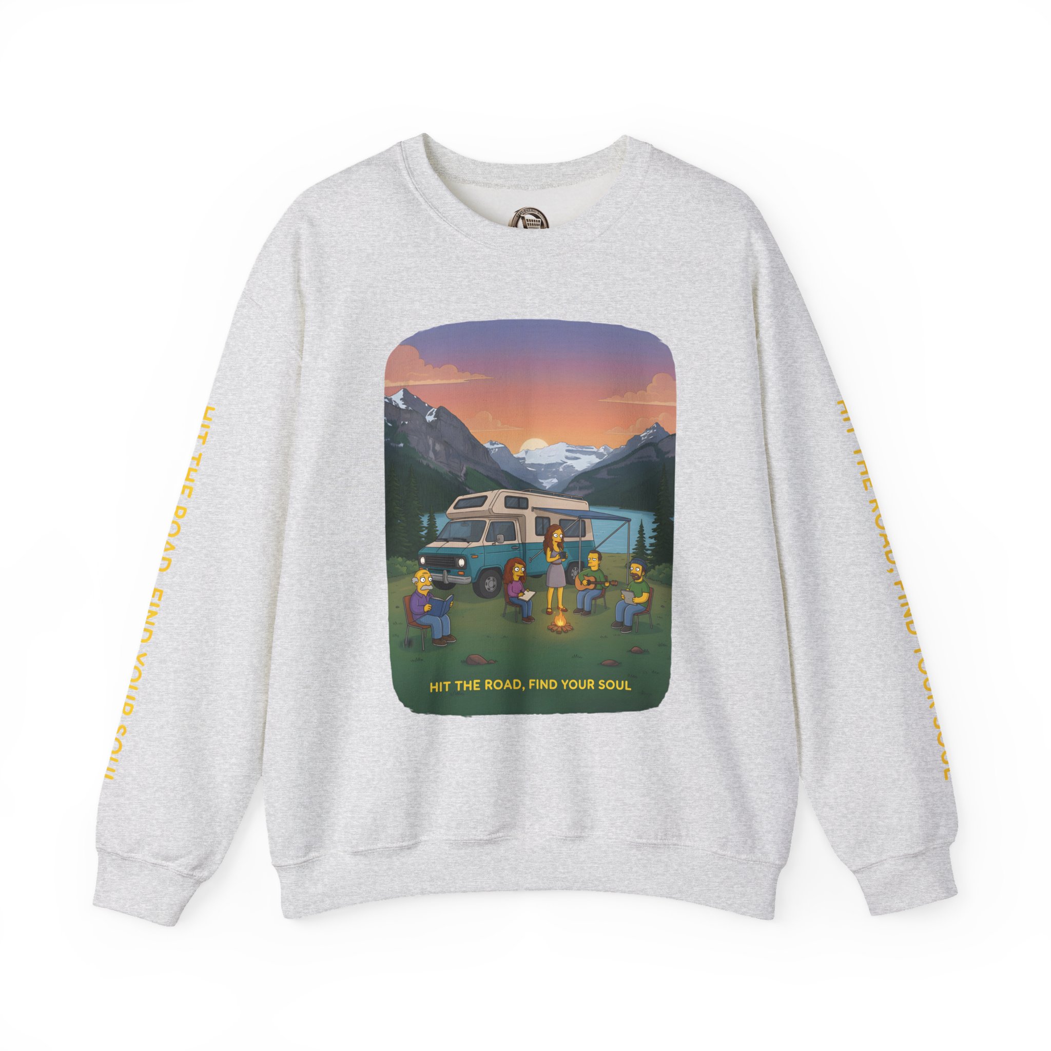 Unisex Heavy Blend™ Crewneck Sweatshirt — "Hit The Road-Find Your Soul" Design Sitcom-Line