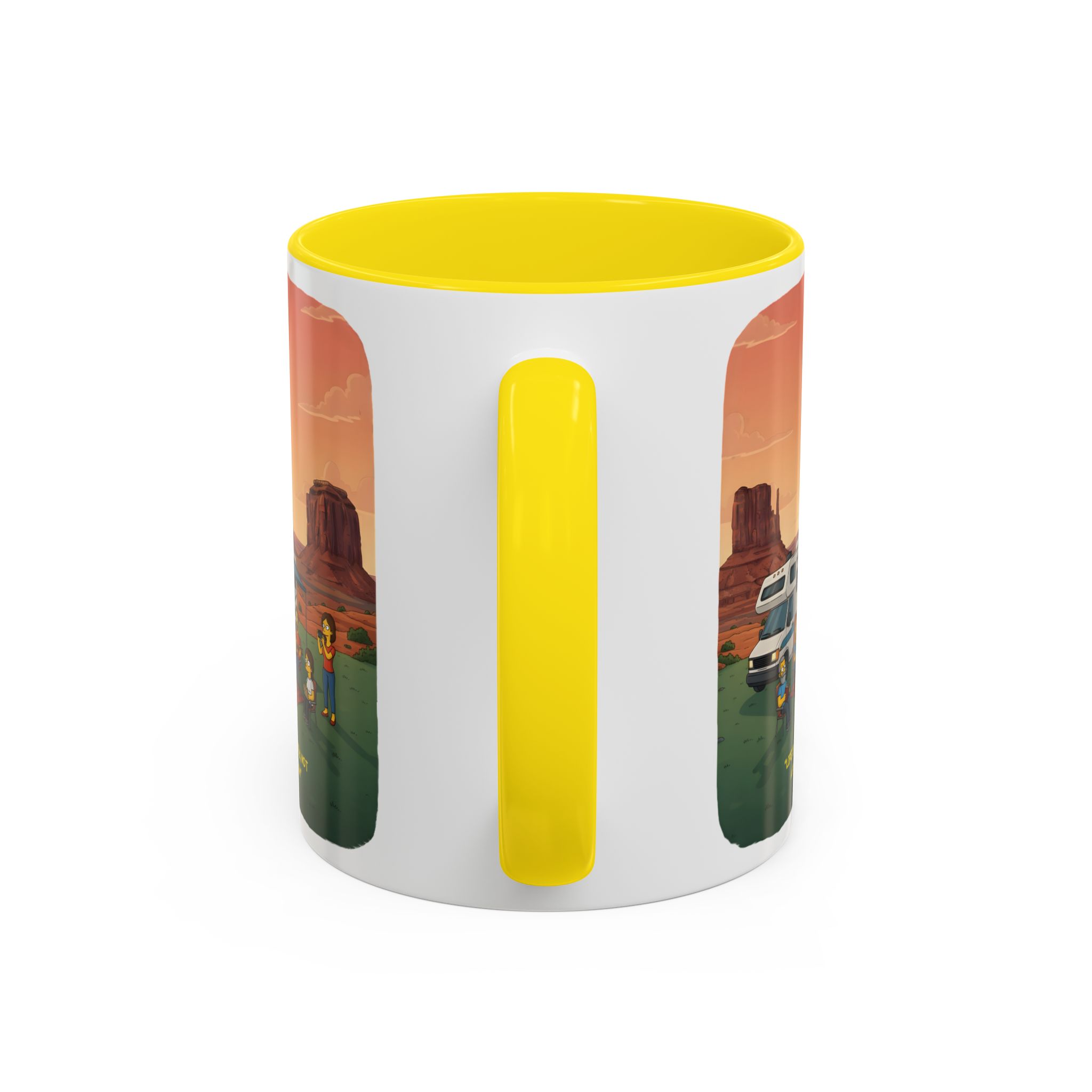 Accent Coffee Mug (11, 15oz) — "Life Is A Journey-Not A Destination" Design Sitcom-Line