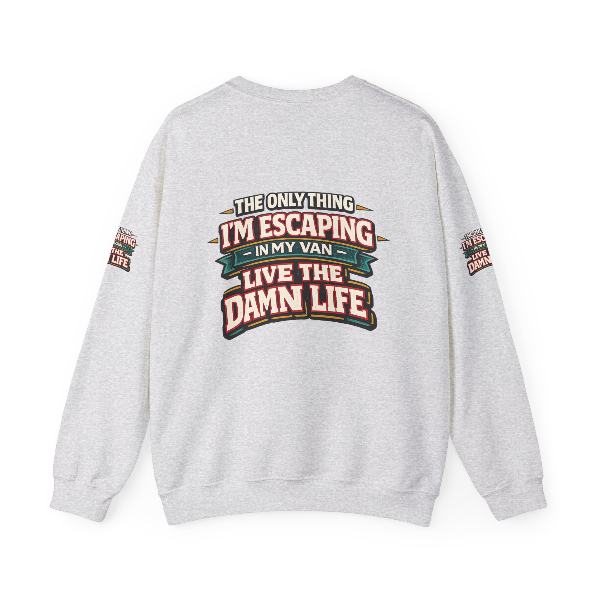 Unisex Heavy Blend™ Crewneck Sweatshirt — "The Only Thing I´m Escaping" Design F**K-Line