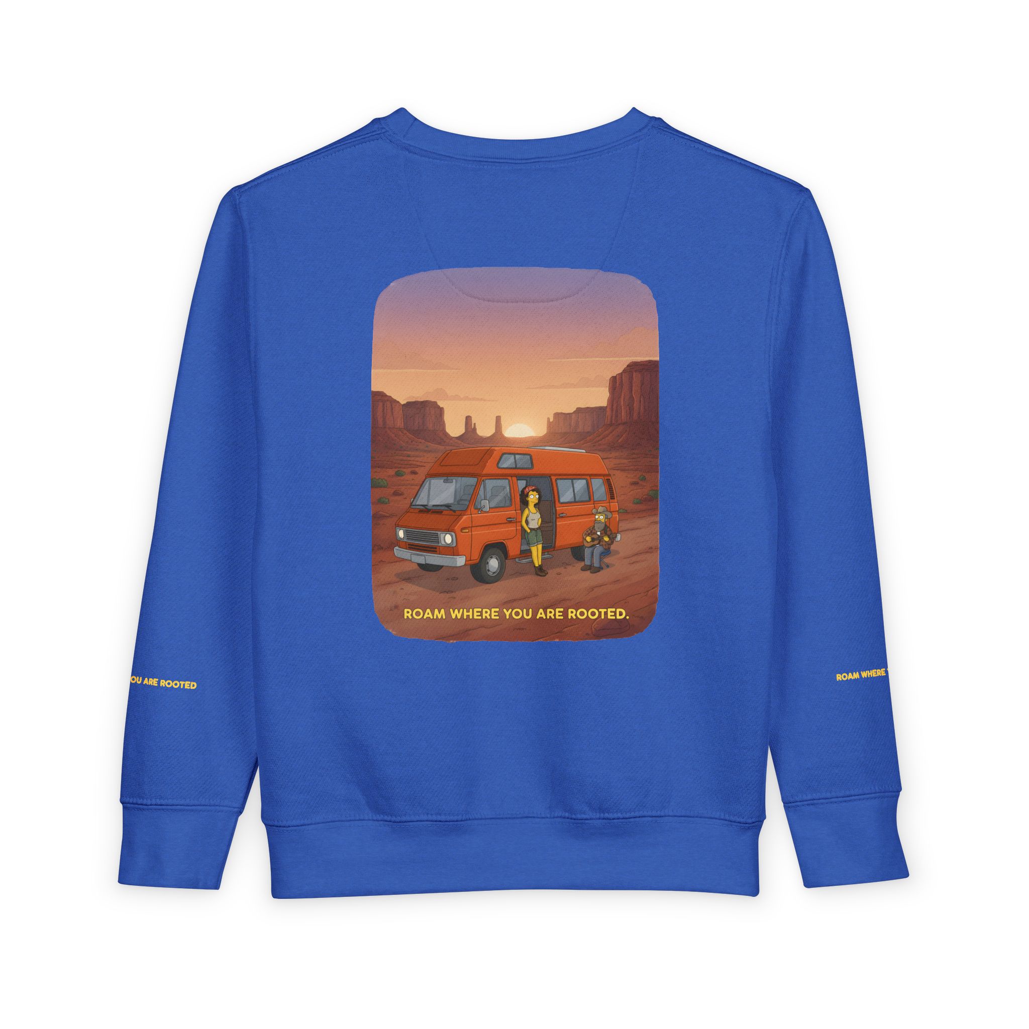 Toddler Sweatshirt - "Roam Where You Are Rooted" (Design Sitcom-Line)