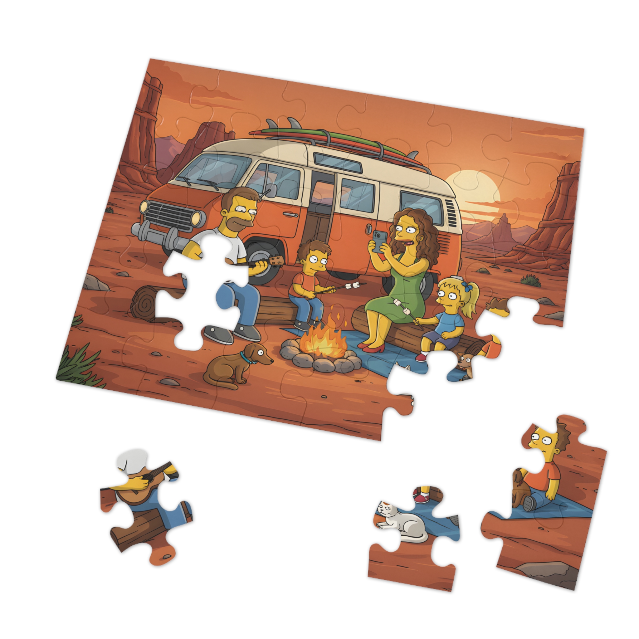 Jigsaw Puzzle with Tin — Sunset Van Adventure