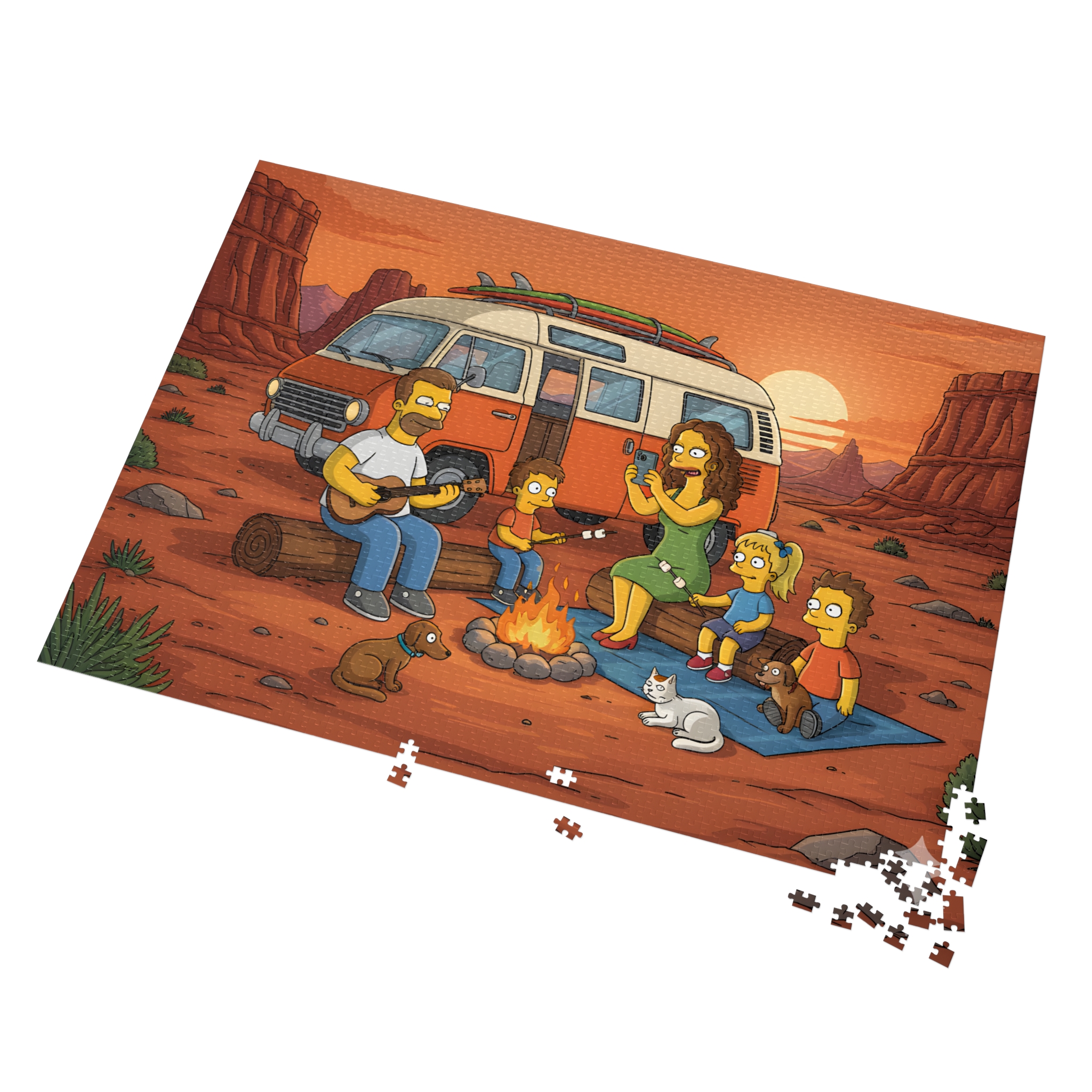 Jigsaw Puzzle with Tin — Sunset Van Adventure