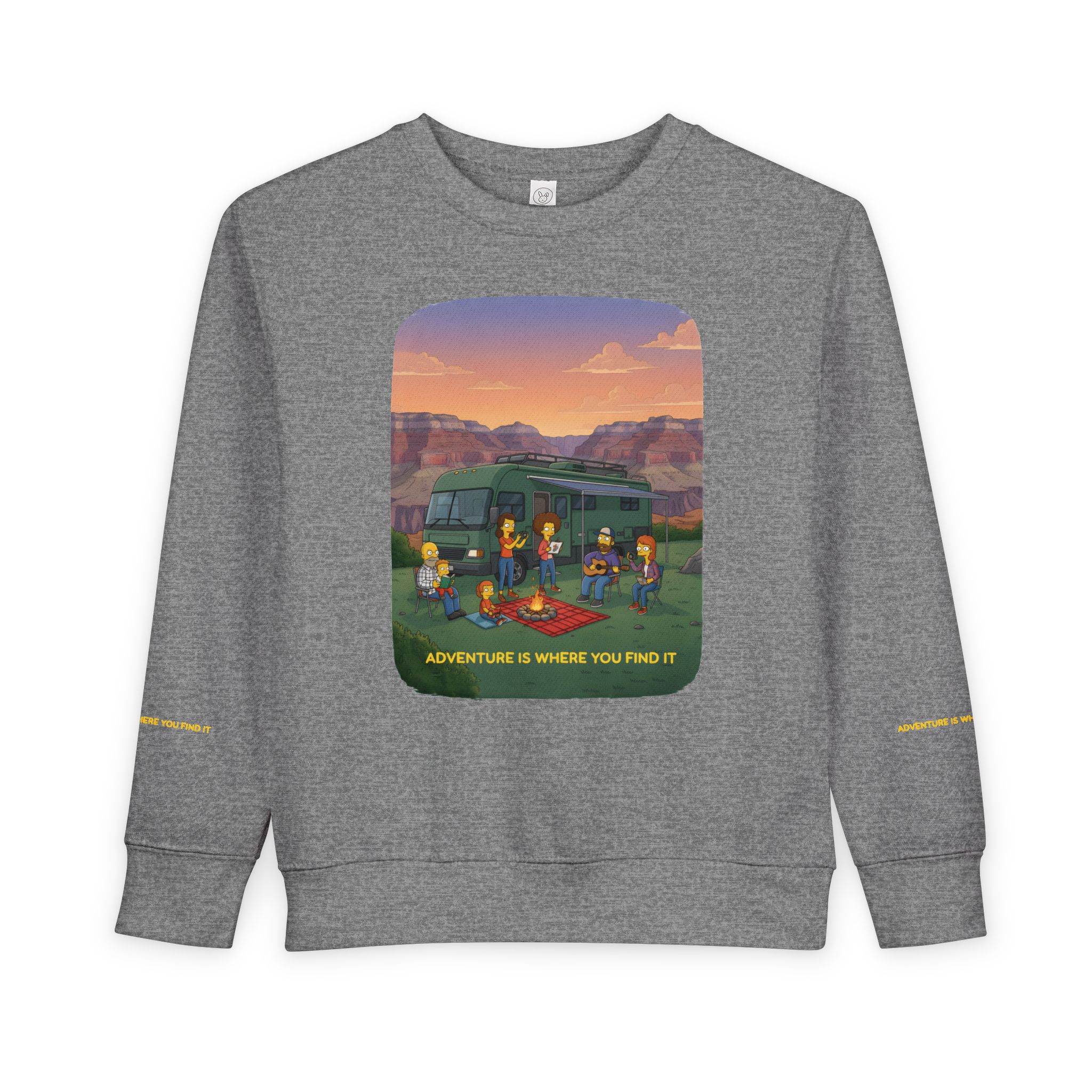 Toddler Sweatshirt - "Adventure Is Where You Find It" (Design Sitcom-Line)
