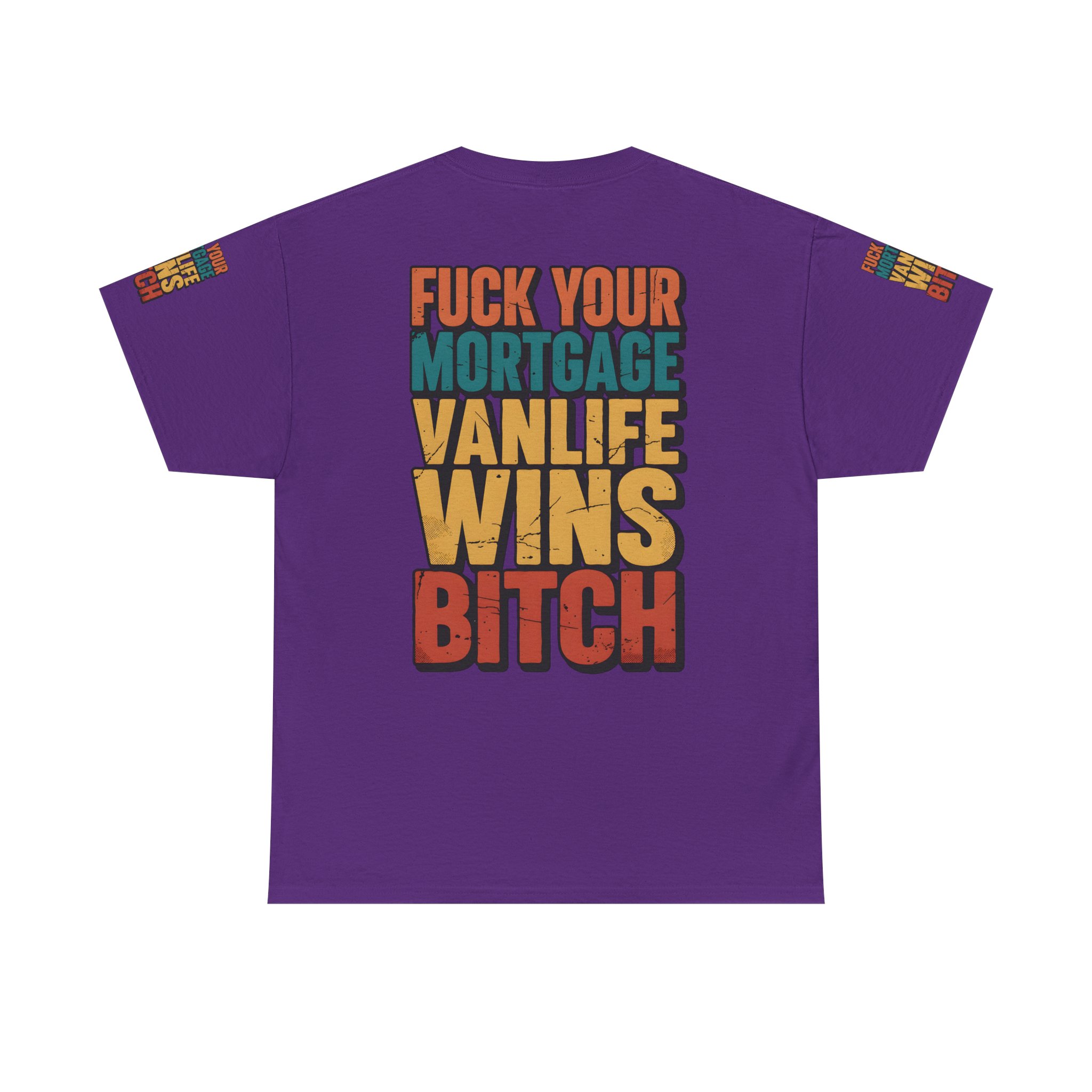 Unisex Heavy Cotton Tee — "Fuck Your Mortgage" Design F**K-Line