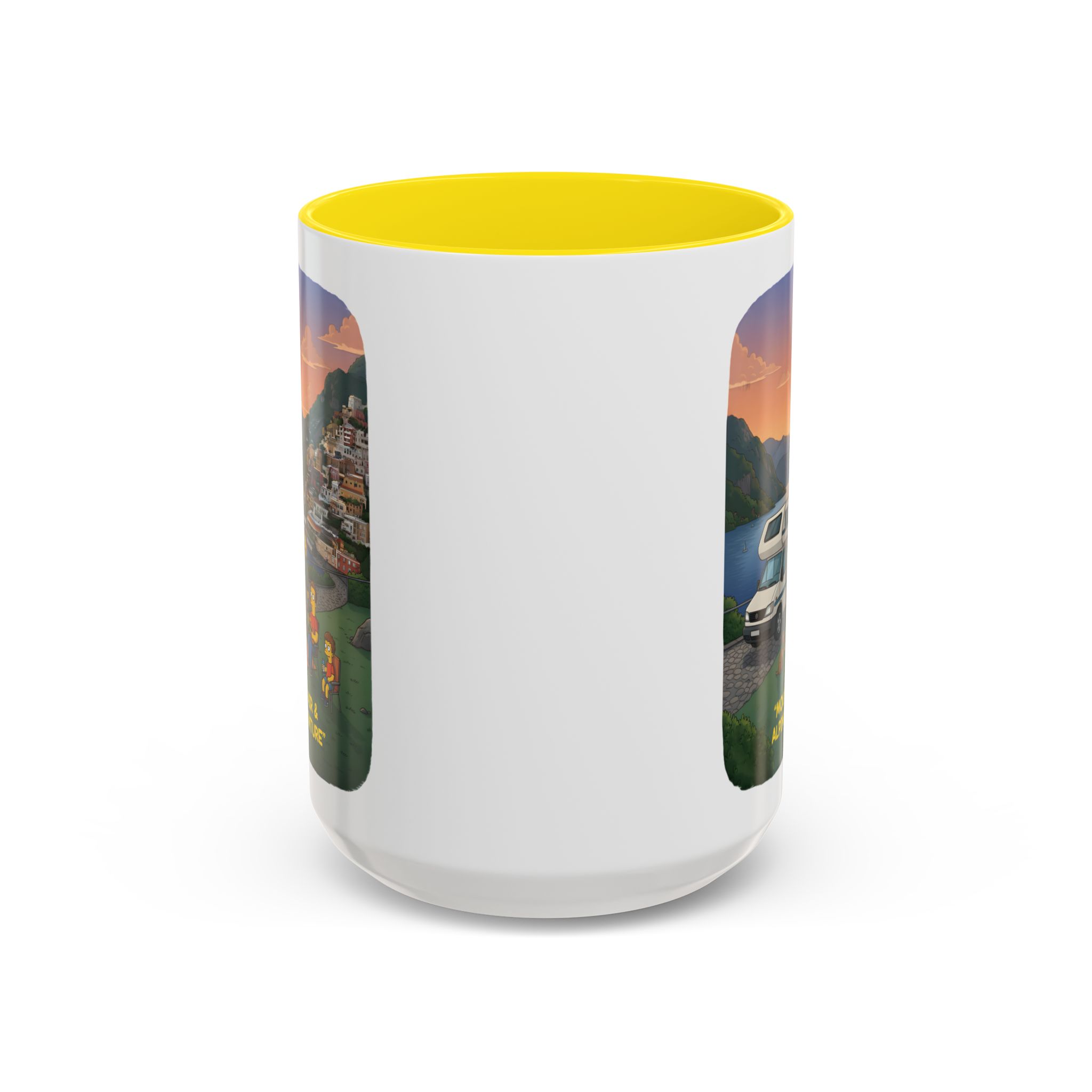 Accent Coffee Mug (11, 15oz) — "Mountain Air-Alpine Adventure" Design Sitcom-Line