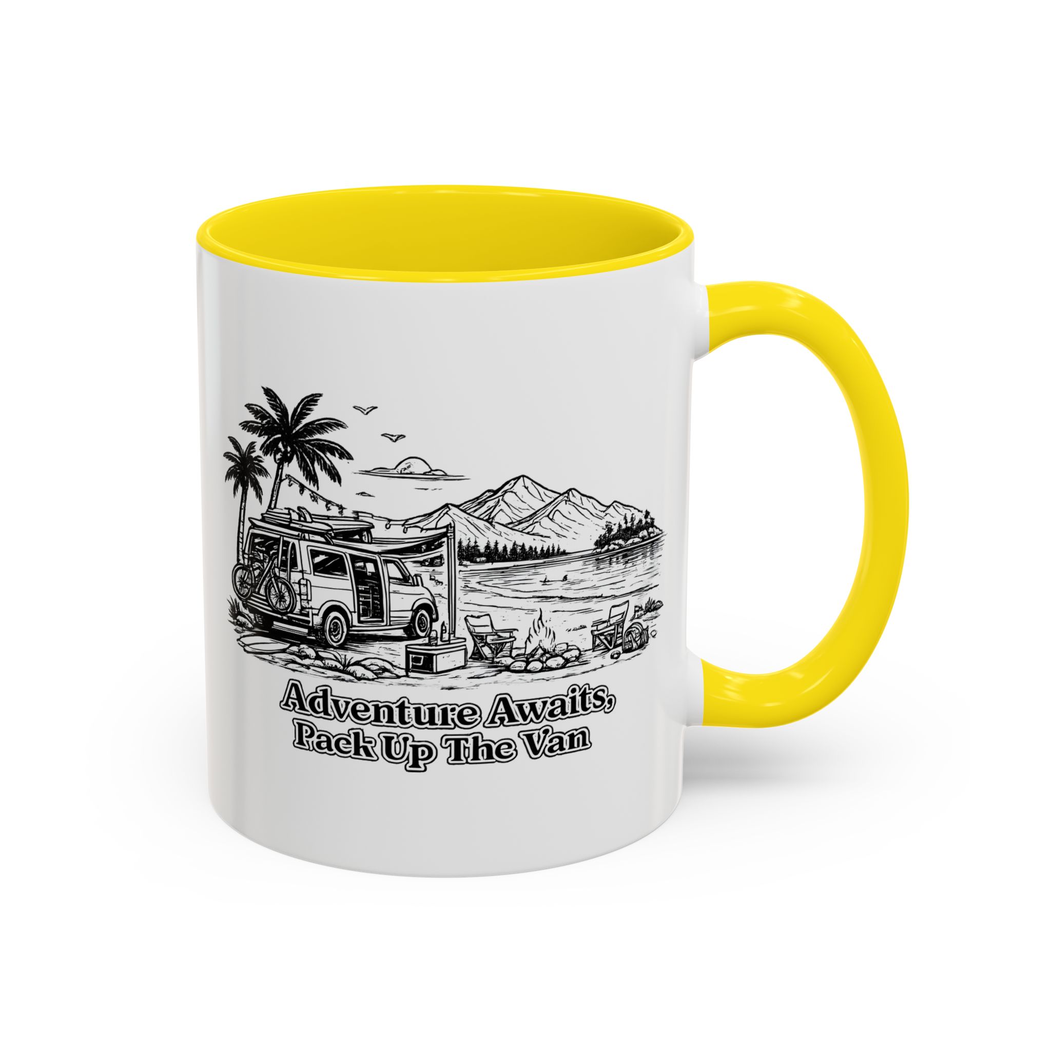 8784960247381560554_2048.jpeg Accent Coffee Mug (11, 15oz) — "Adventure Awaits,Pack Up The Van" Design Minimal-Line
