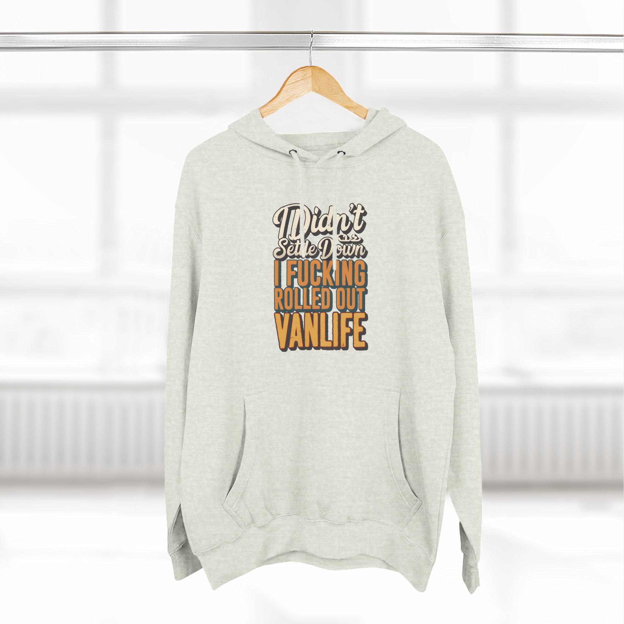 Three-Panel Fleece Hoodie - "Dind´t Settle Down" Design F**K-Line