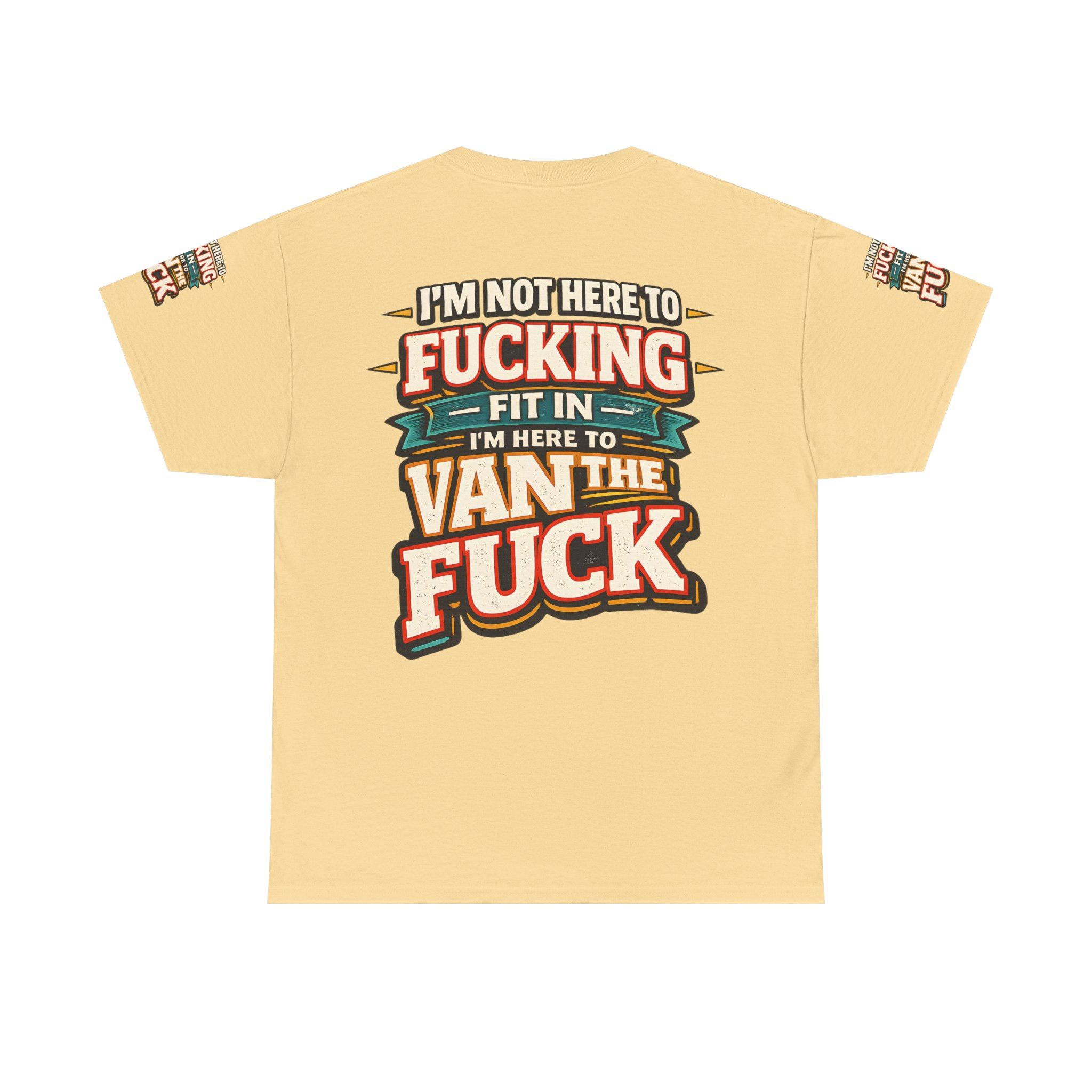 Unisex Heavy Cotton Tee — "I´m Not Here To Fucking Fit In" Design F**K-Line