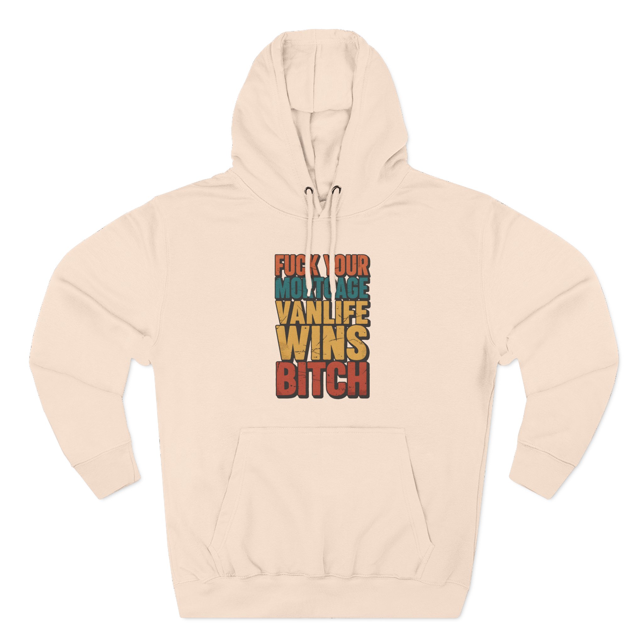Three-Panel Fleece Hoodie - "Fuck Your Mortgage" Design F**K-Line