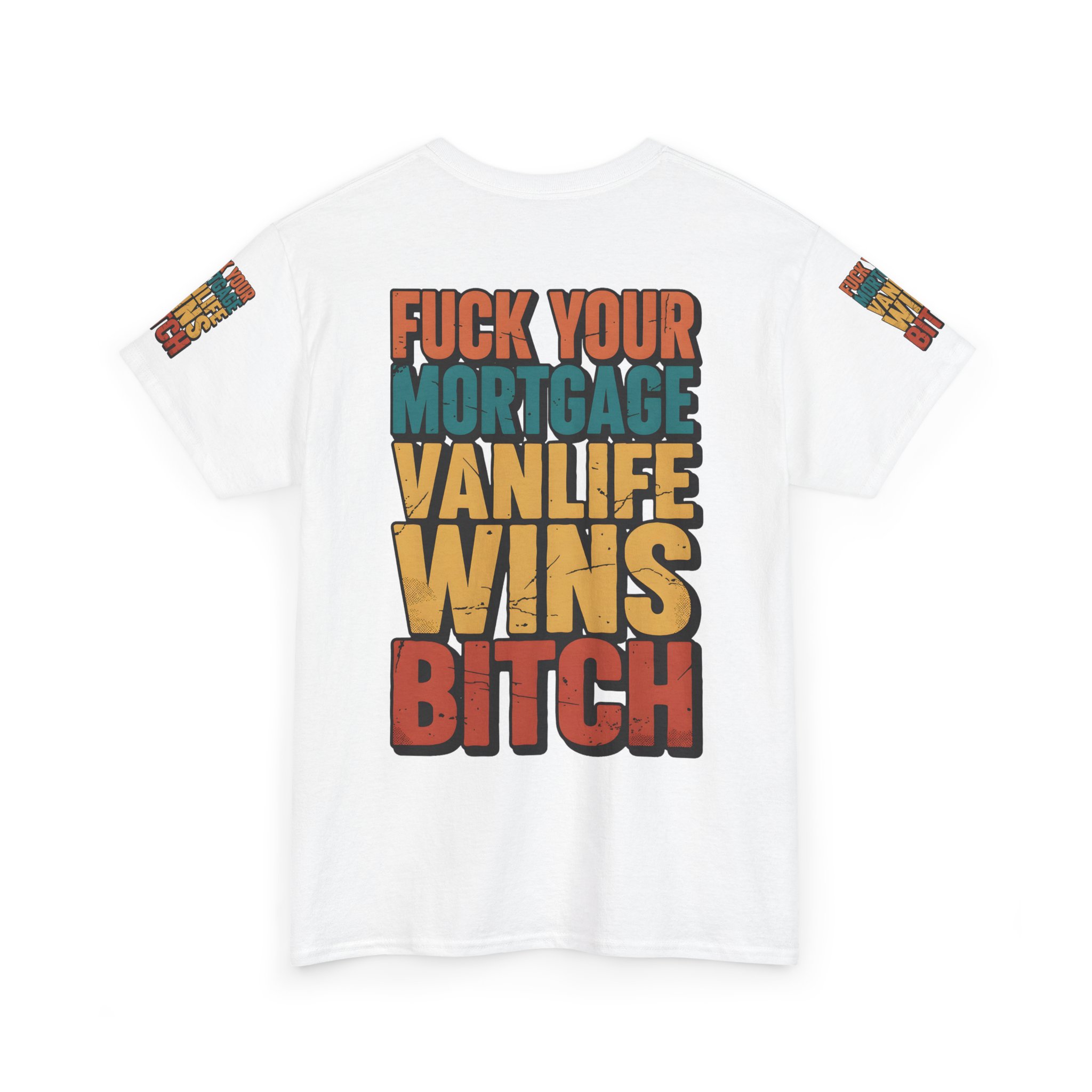 Unisex Heavy Cotton Tee — "Fuck Your Mortgage" Design F**K-Line