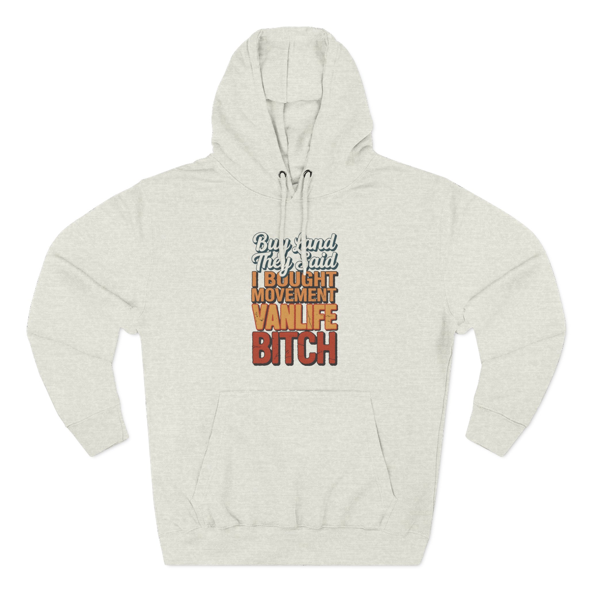 8812326347364715083_2048.jpeg Three-Panel Fleece Hoodie - "Buy Land They Said" Design F**K-Line