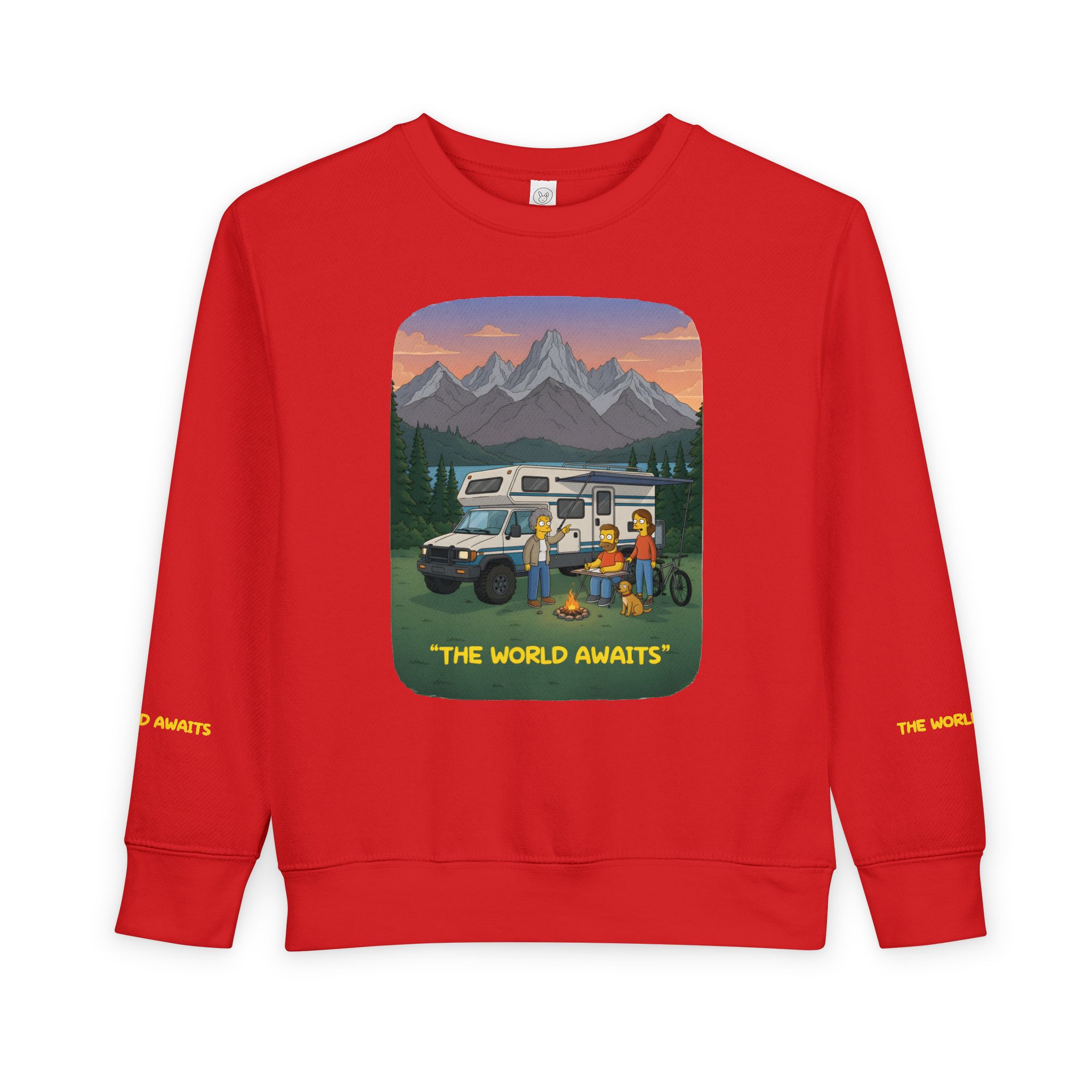 Toddler Sweatshirt - "The World Awaits" (Design Sitcom-Line)