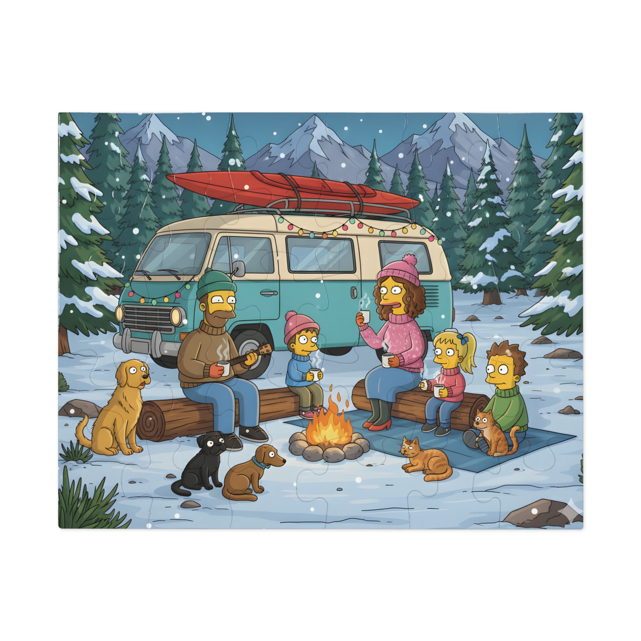 Jigsaw Puzzle with Tin — Scenic Jigsaw for Cozy Holidays