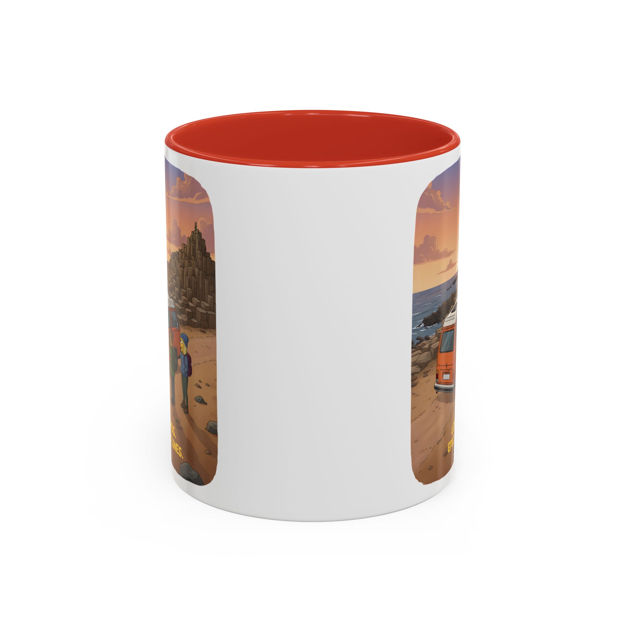 Accent Coffee Mug (11, 15oz) — "Lost Roads Epic Coastlines" Design Sitcom-Line