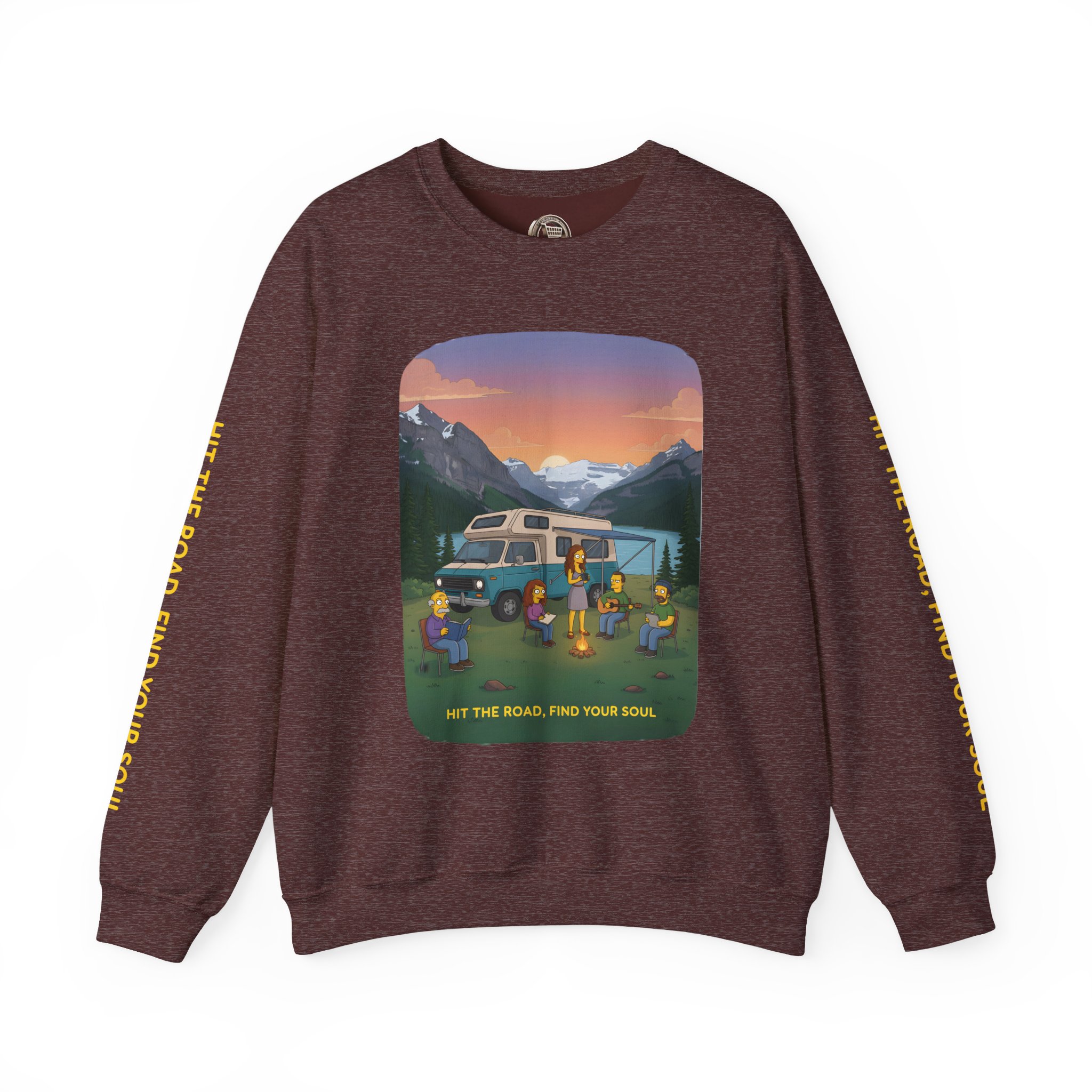 Unisex Heavy Blend™ Crewneck Sweatshirt — "Hit The Road-Find Your Soul" Design Sitcom-Line