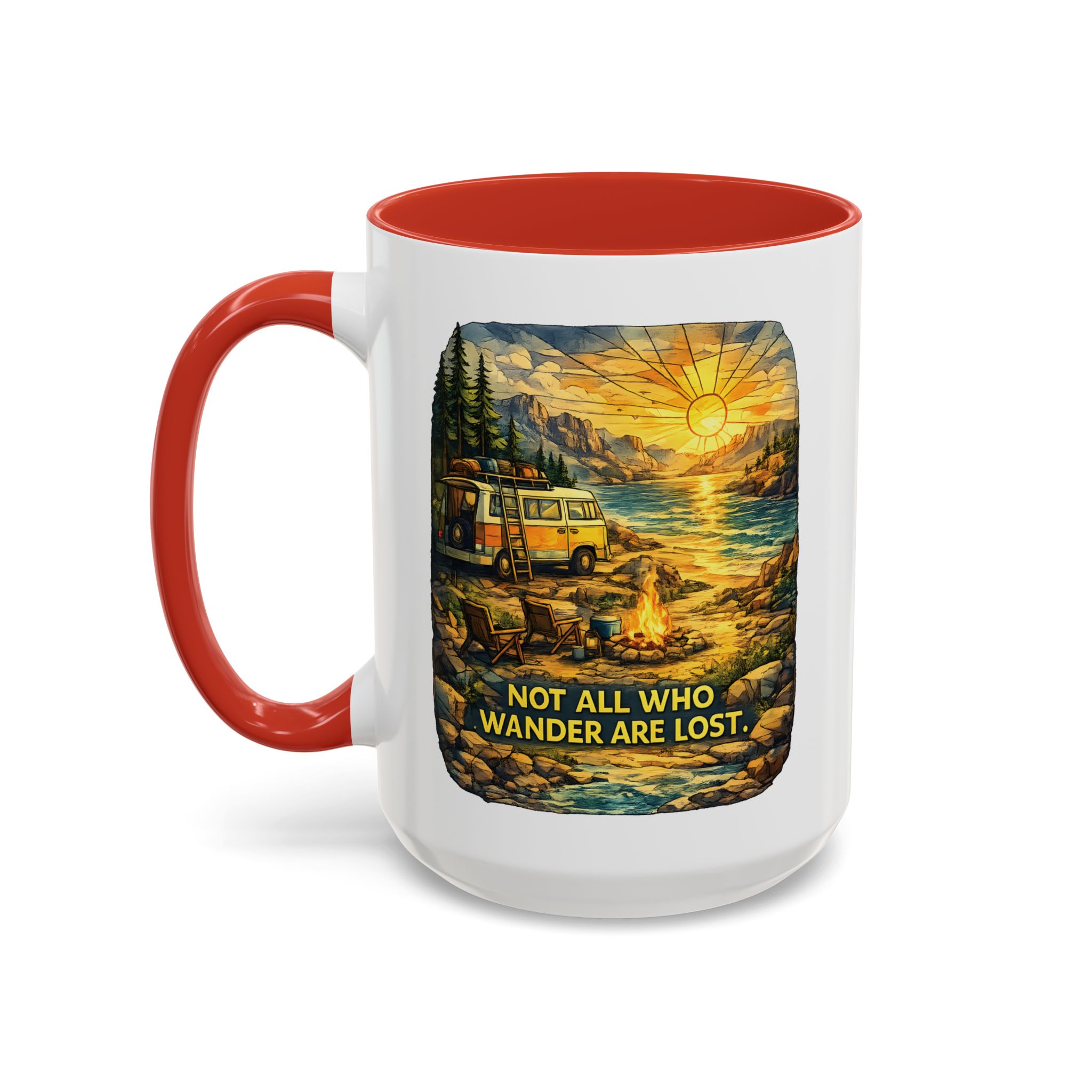 8842531140498685387_2048.jpeg Accent Coffee Mug (11, 15oz) — "Not All Who Wander Are Lost" Design Cubic-Line