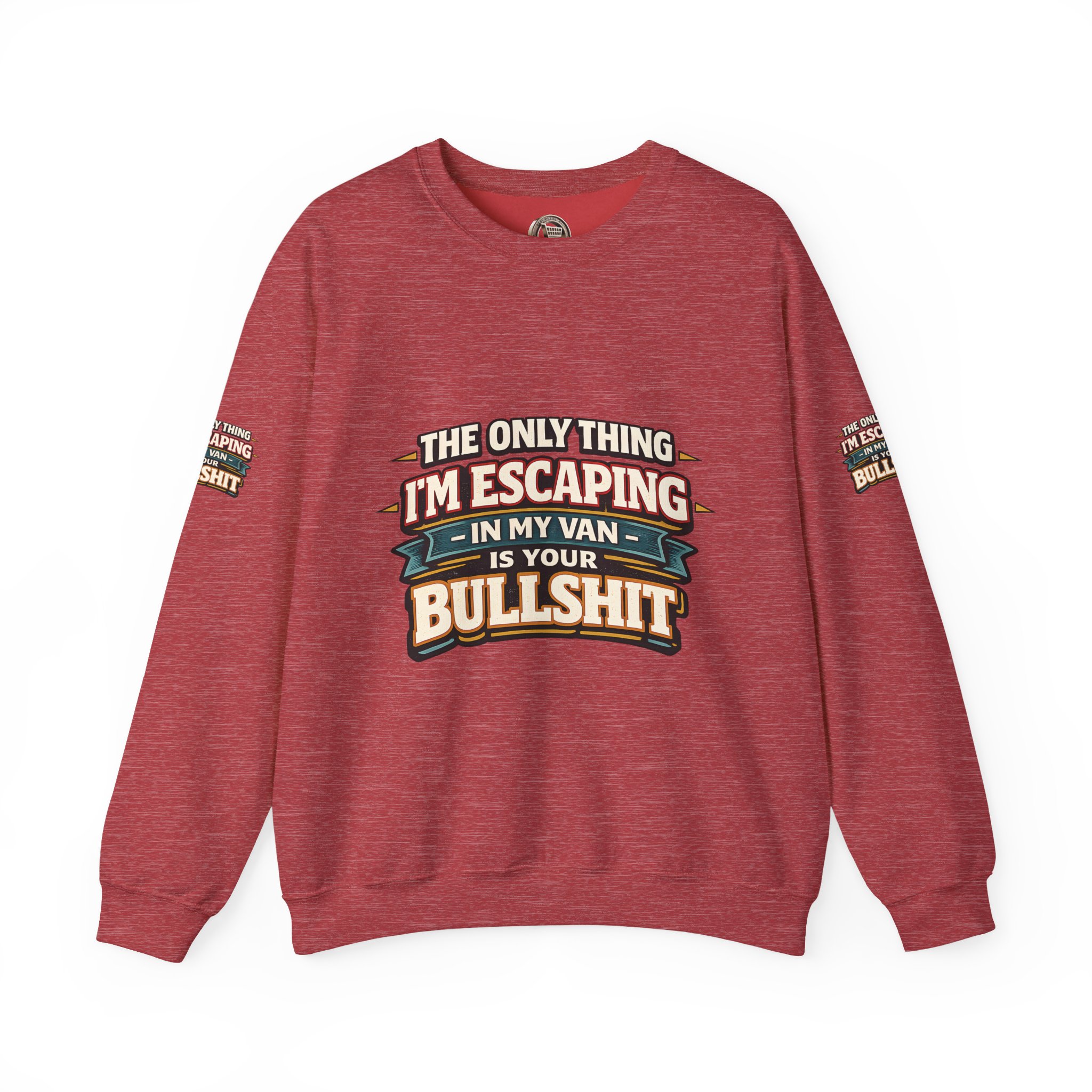 Unisex Heavy Blend™ Crewneck Sweatshirt — "The Only Thing I´m Escaping" Design F**K-Line