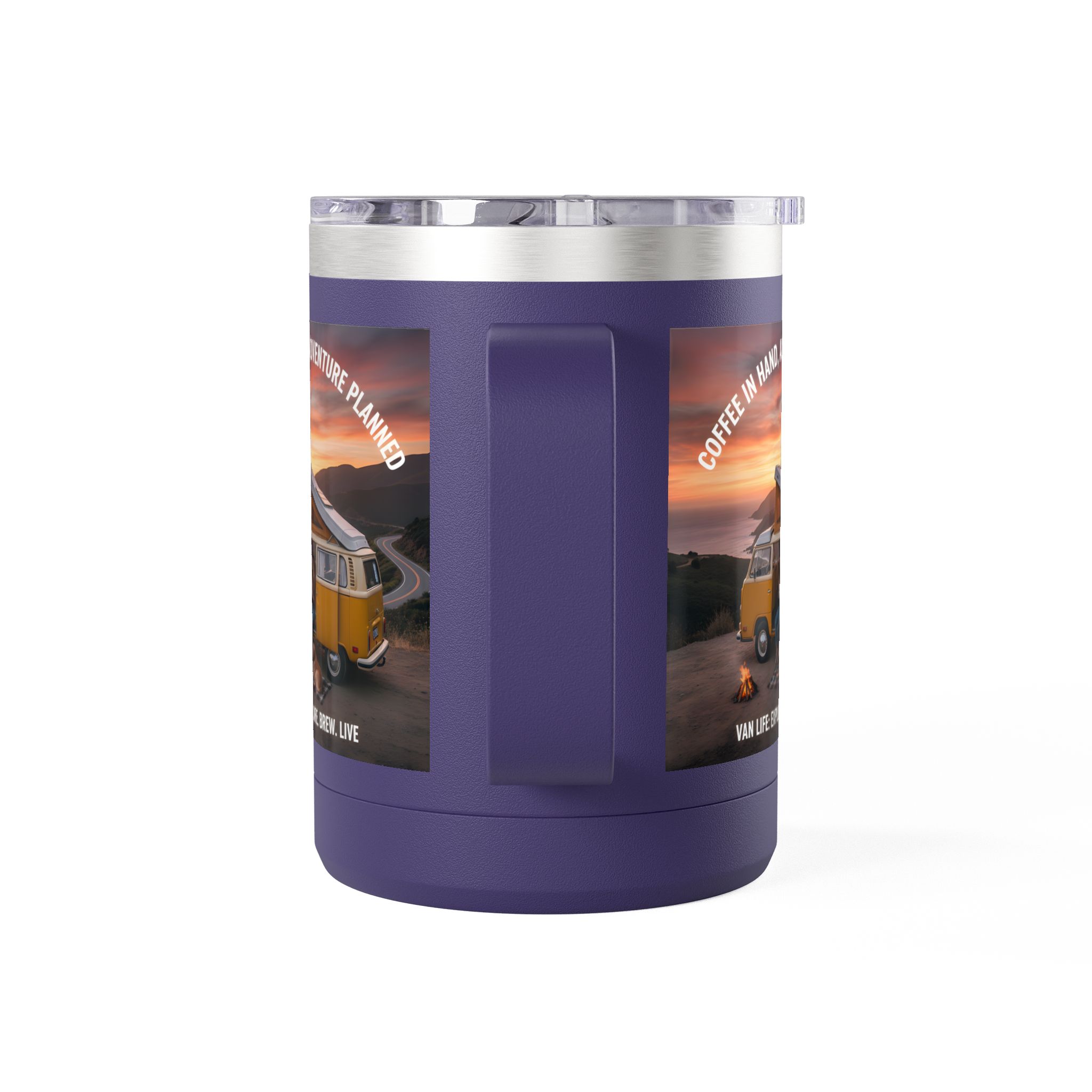 Coffee Mug Tumbler, 15oz — "Coffee in Hand, Adventure Planned"