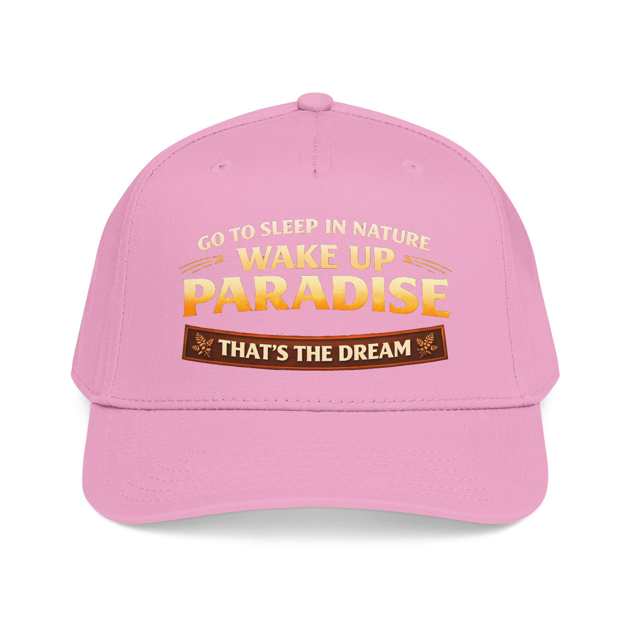 Baseball Cap - "Go sleep Nature-Wake Up Paradise" Design Scenic-Line